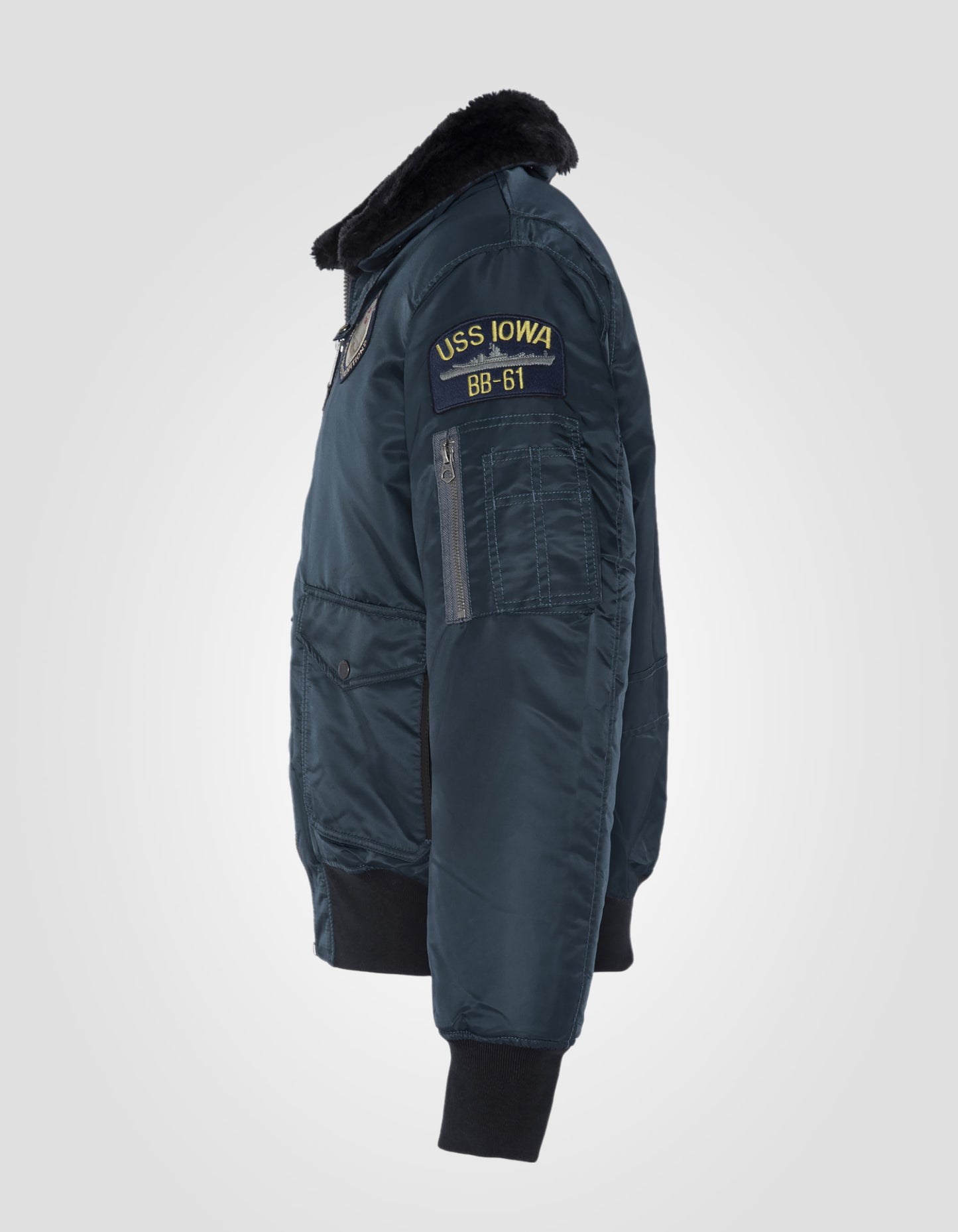 Bomber pilote badgé en nylon recyclé