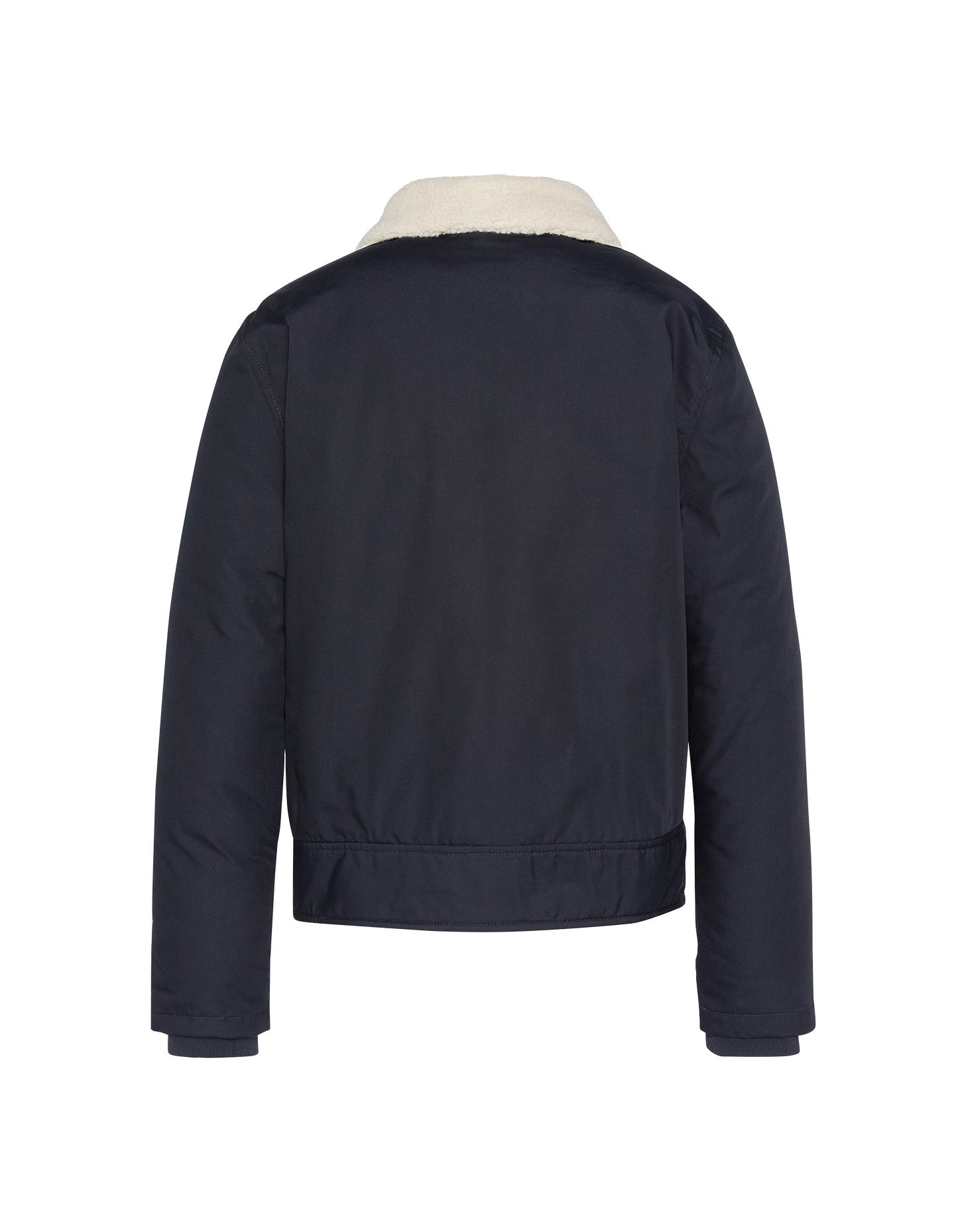 Blouson bleu marine avec col sherpa amovible