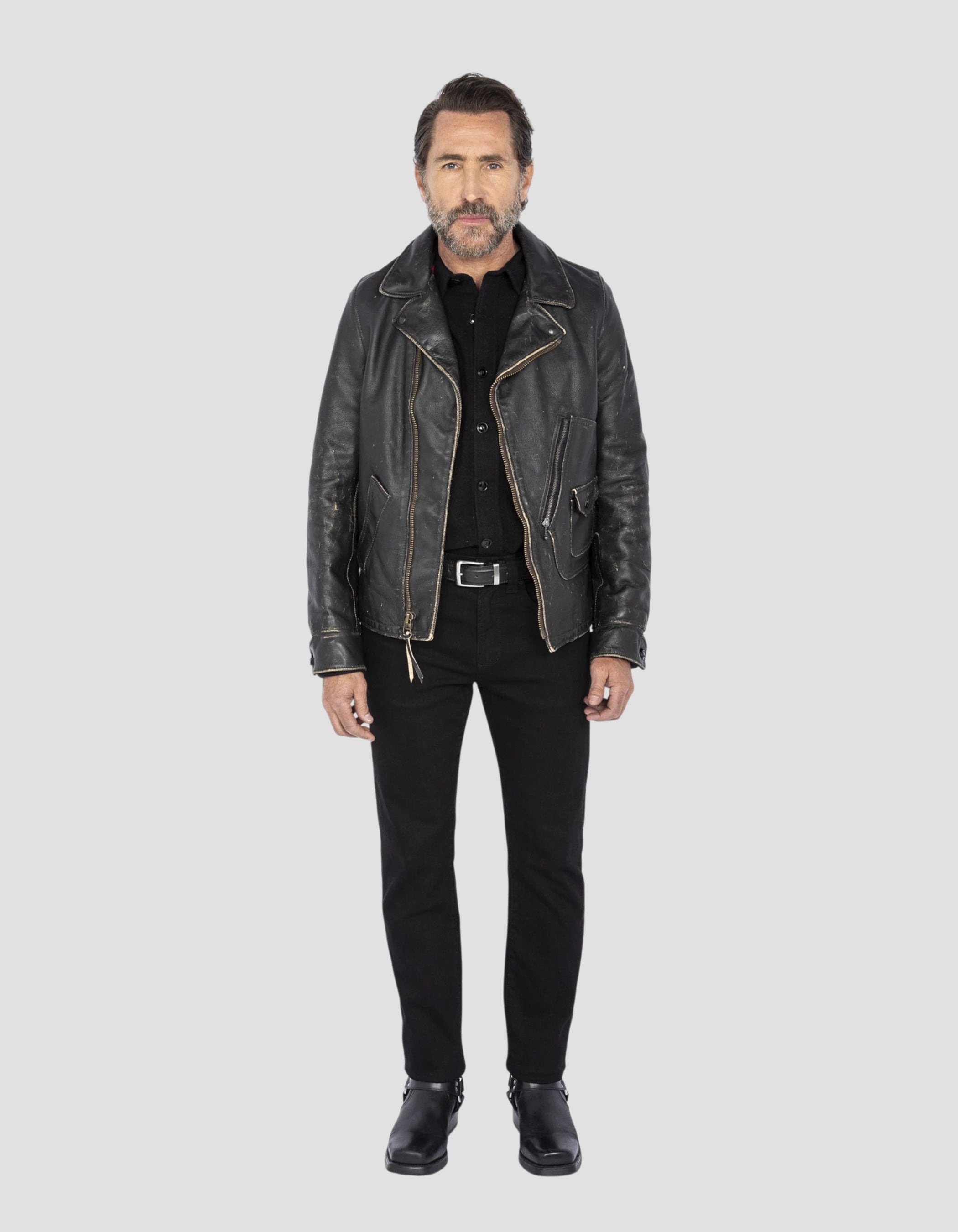 Vintage black ISA Vintage Perfecto® jacket, cowhide leather