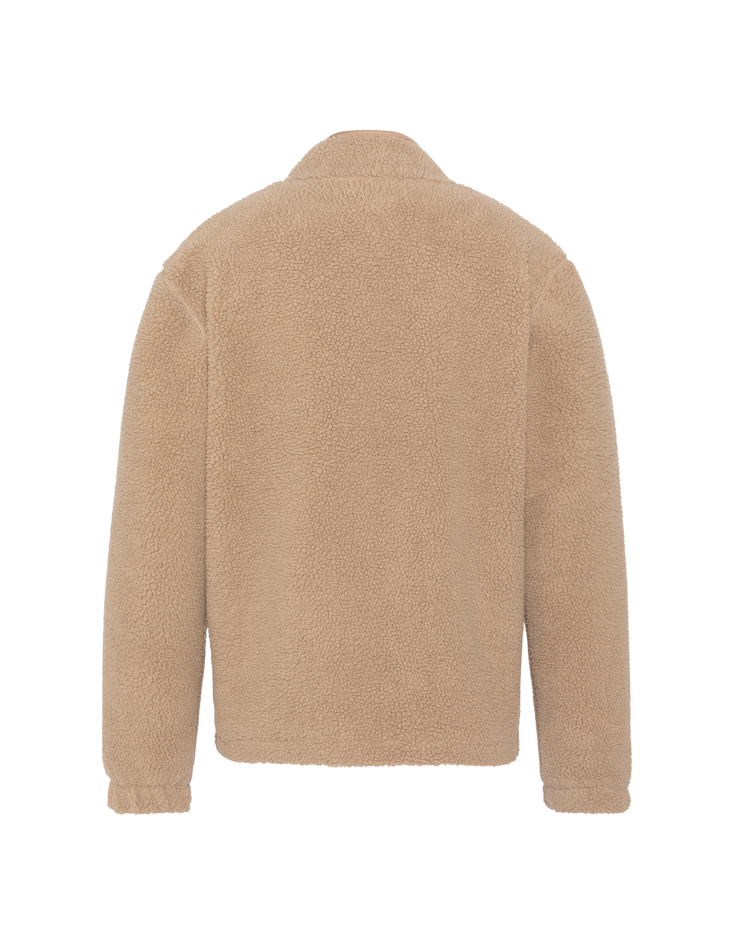 Polaire beige avec col zippé sherpa