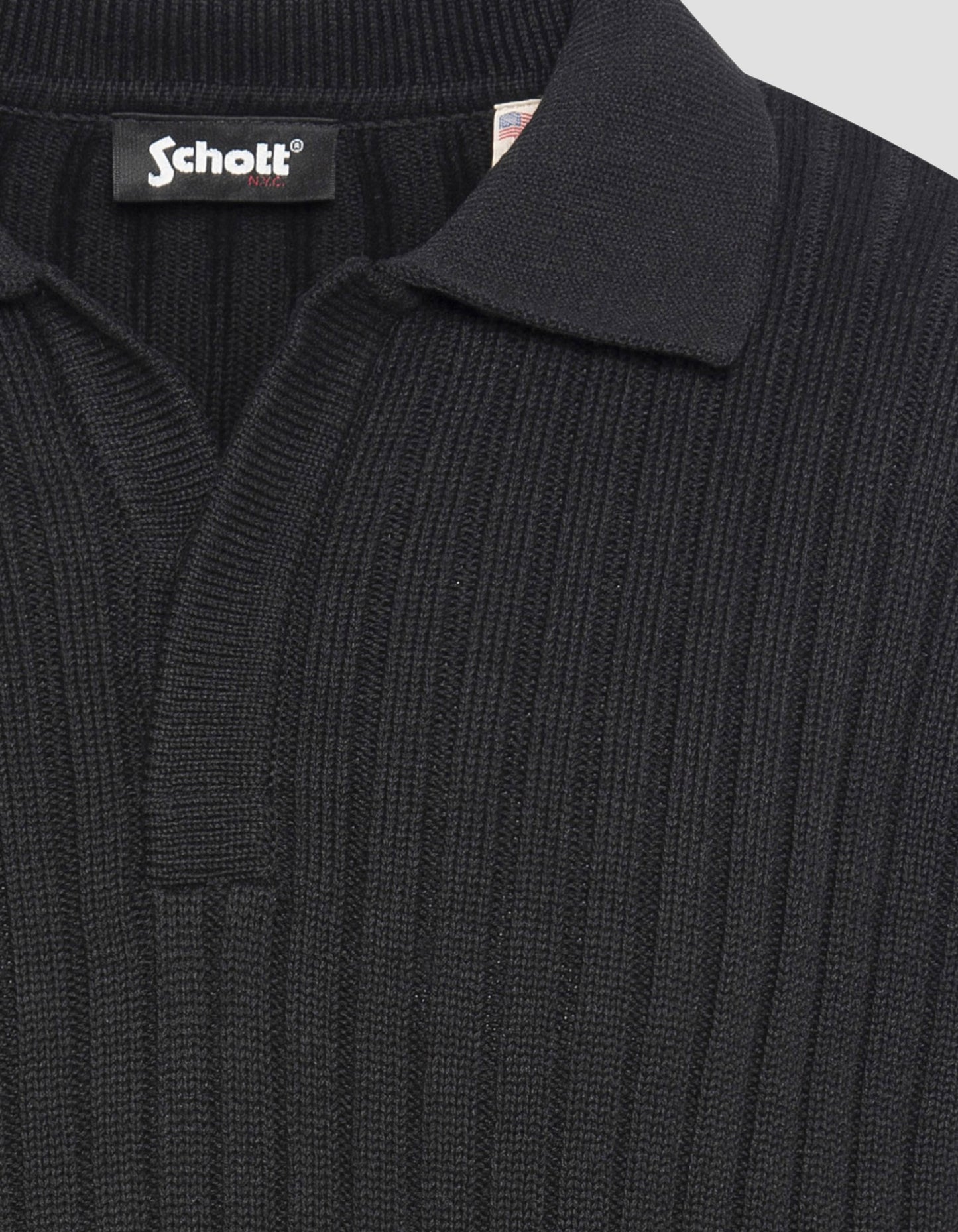 Pull côtelé col polo