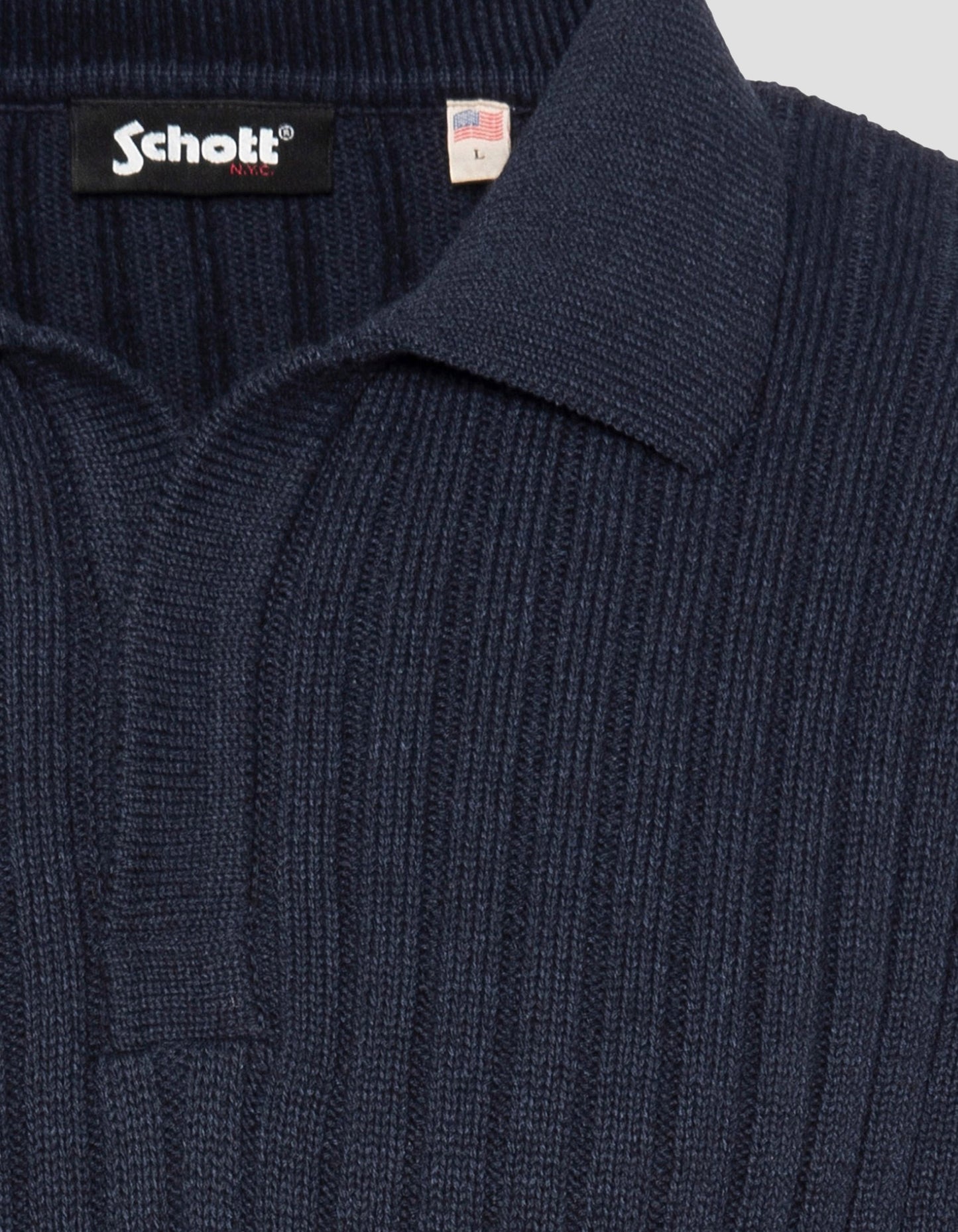 Pull côtelé col polo