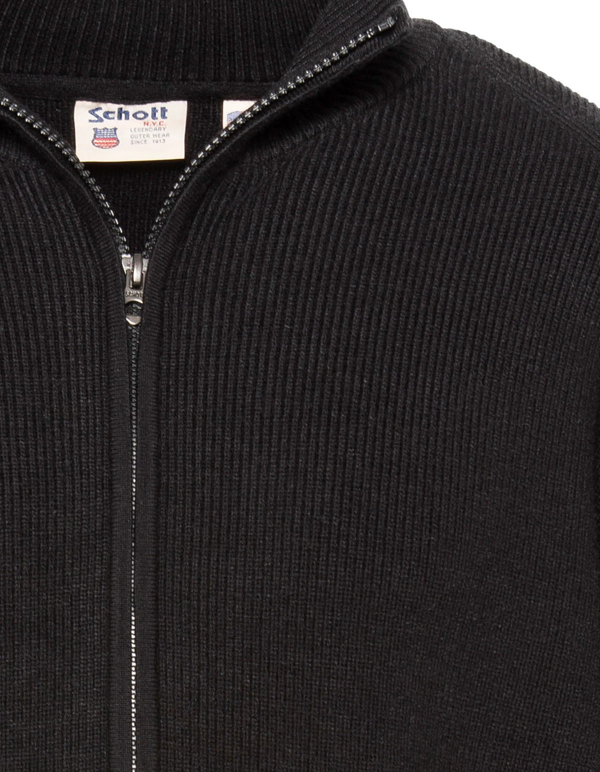 Cardigan noir en maille texturée