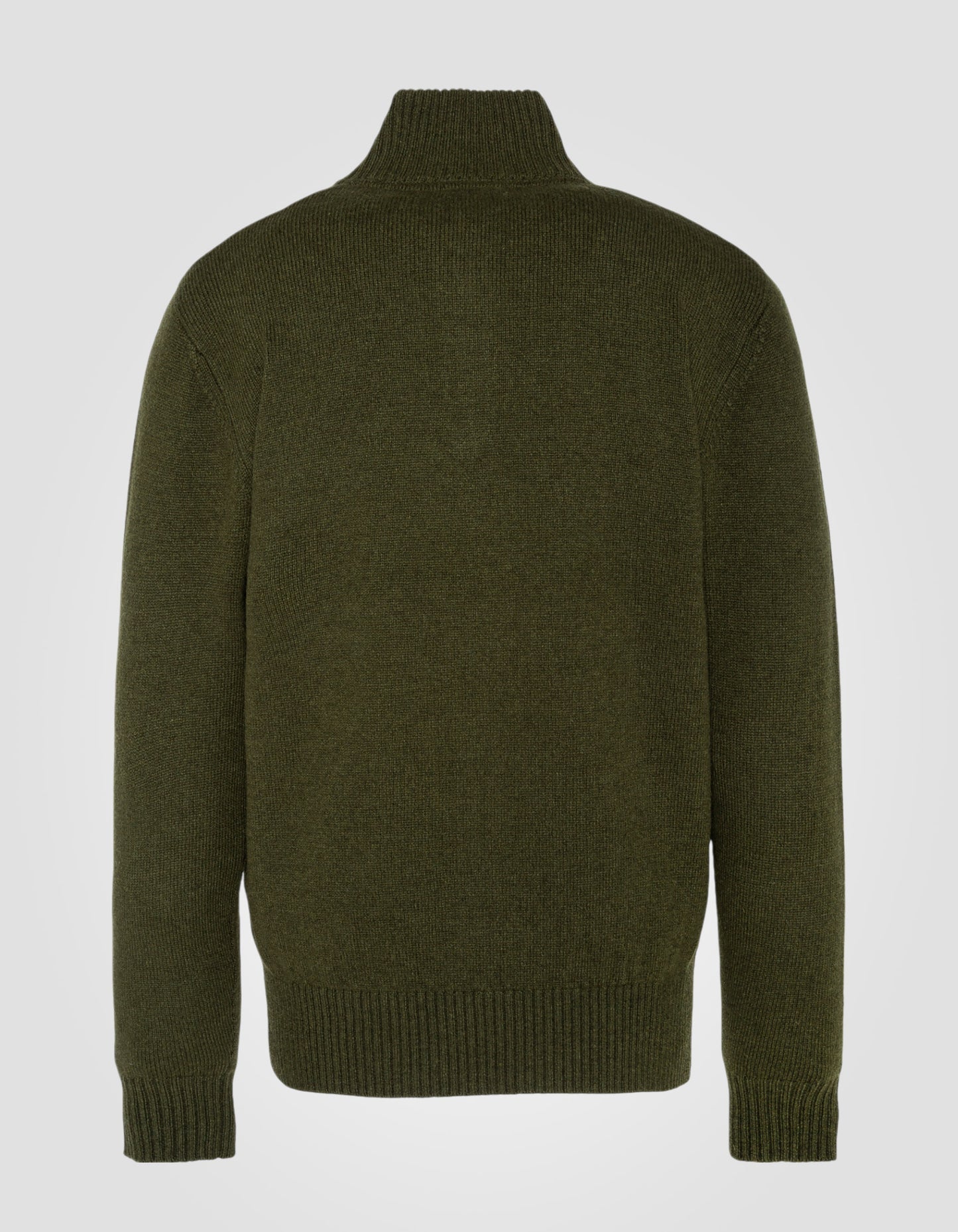 Khaki Trucker -Pullover in Lambswool