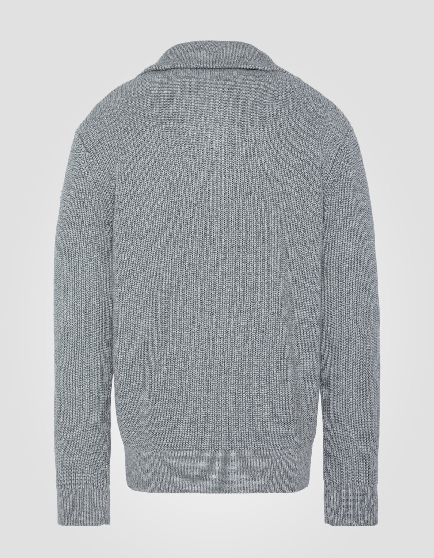 Suéter de camionero gris en malla acanalada