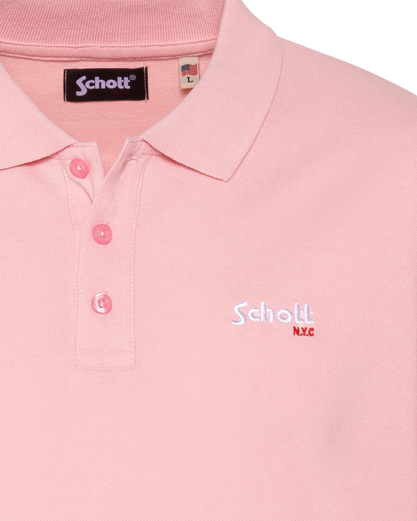 Polo rose pâle en coton piqué