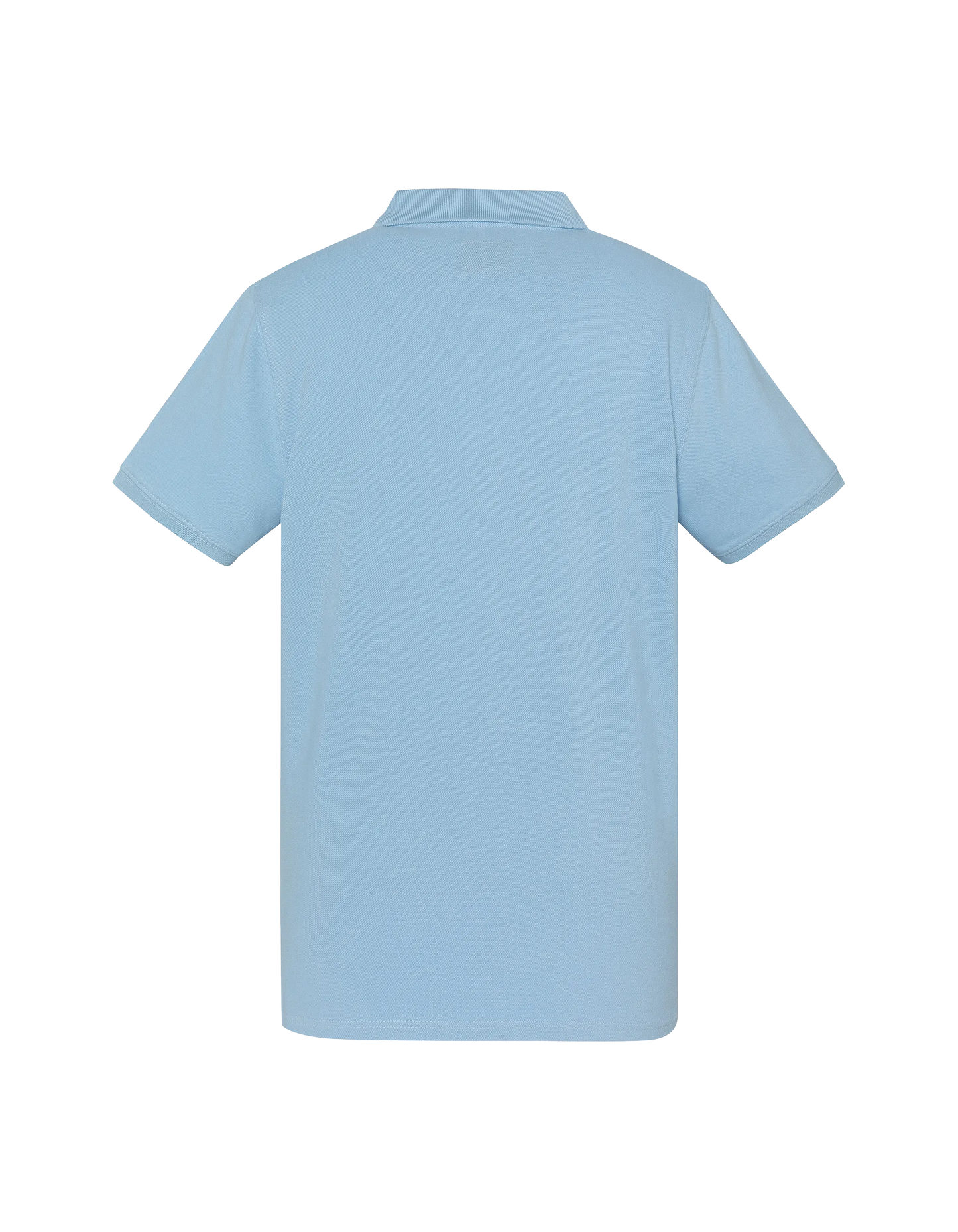 Basic pale blue pique polo shirt