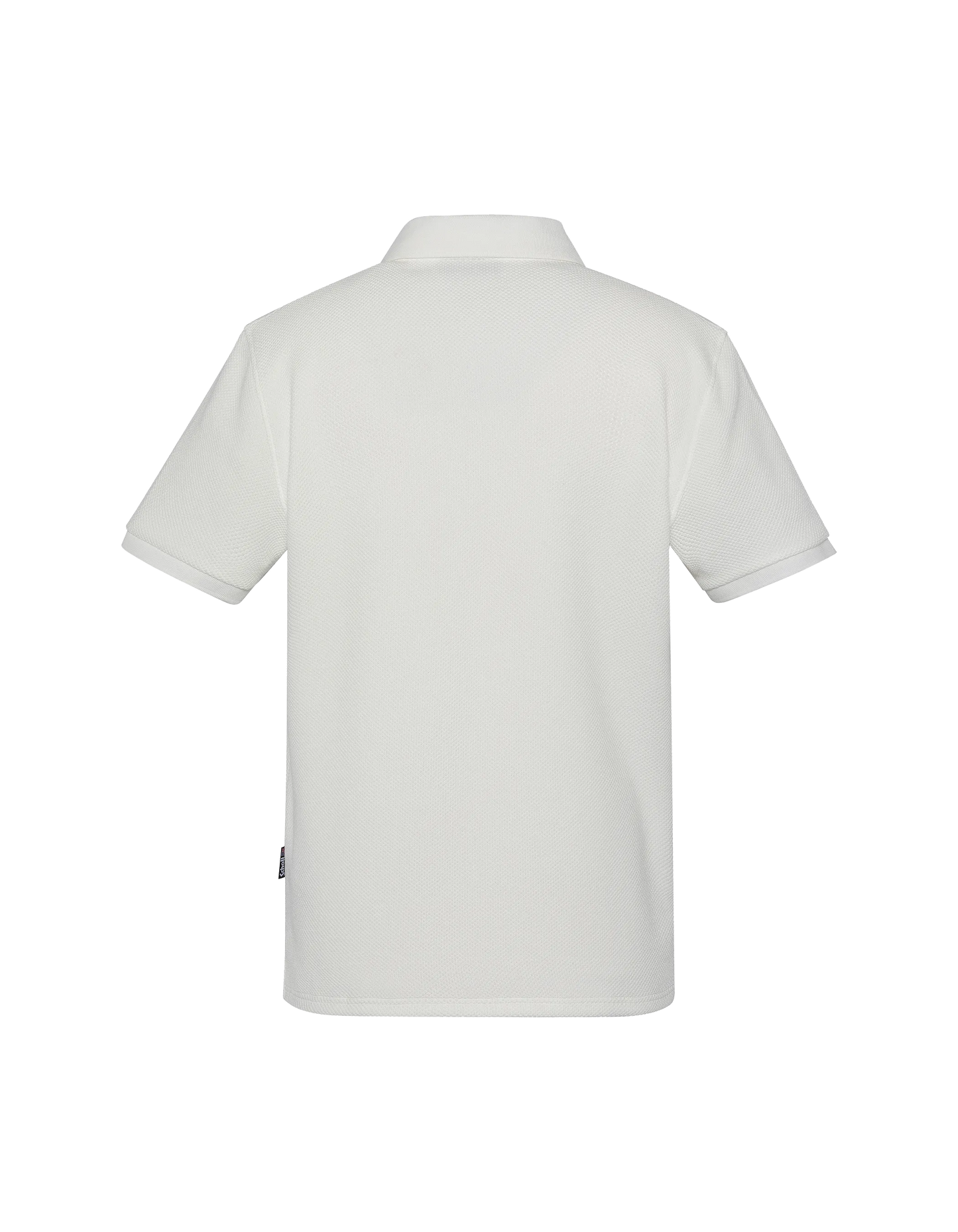 Polo blanc effet gaufré