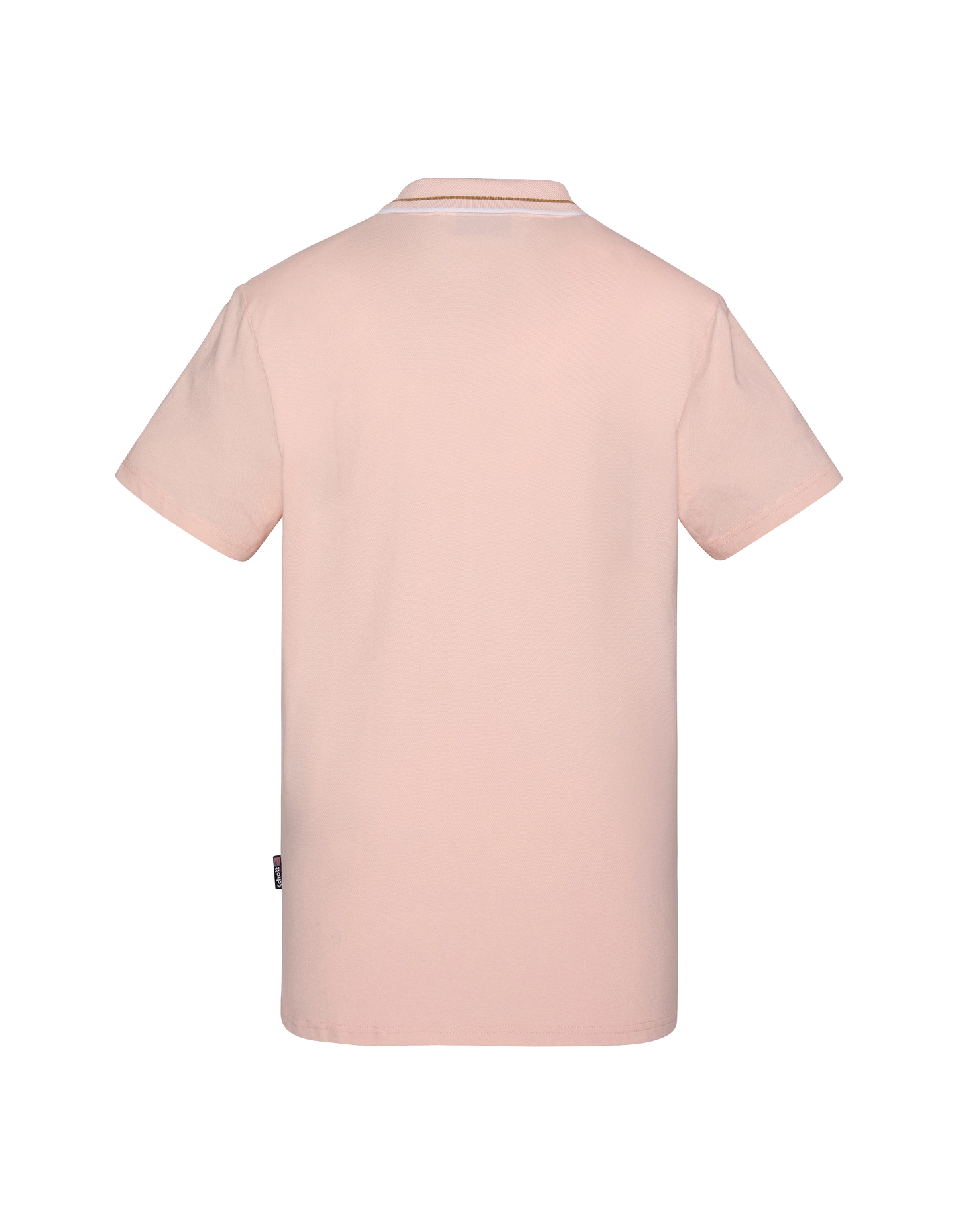 Polo retro de piqué de algodón rosa claro