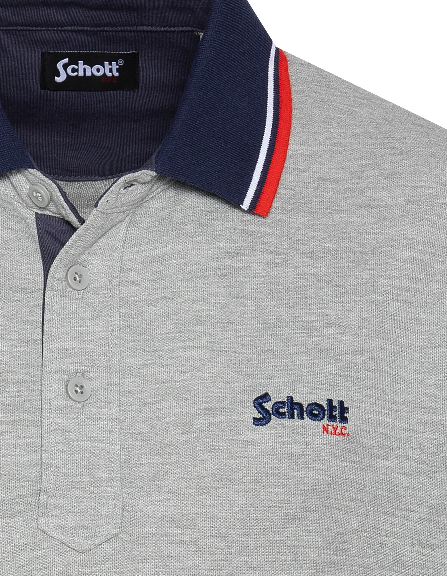 Polo grigio chiaro in cotone da immersione