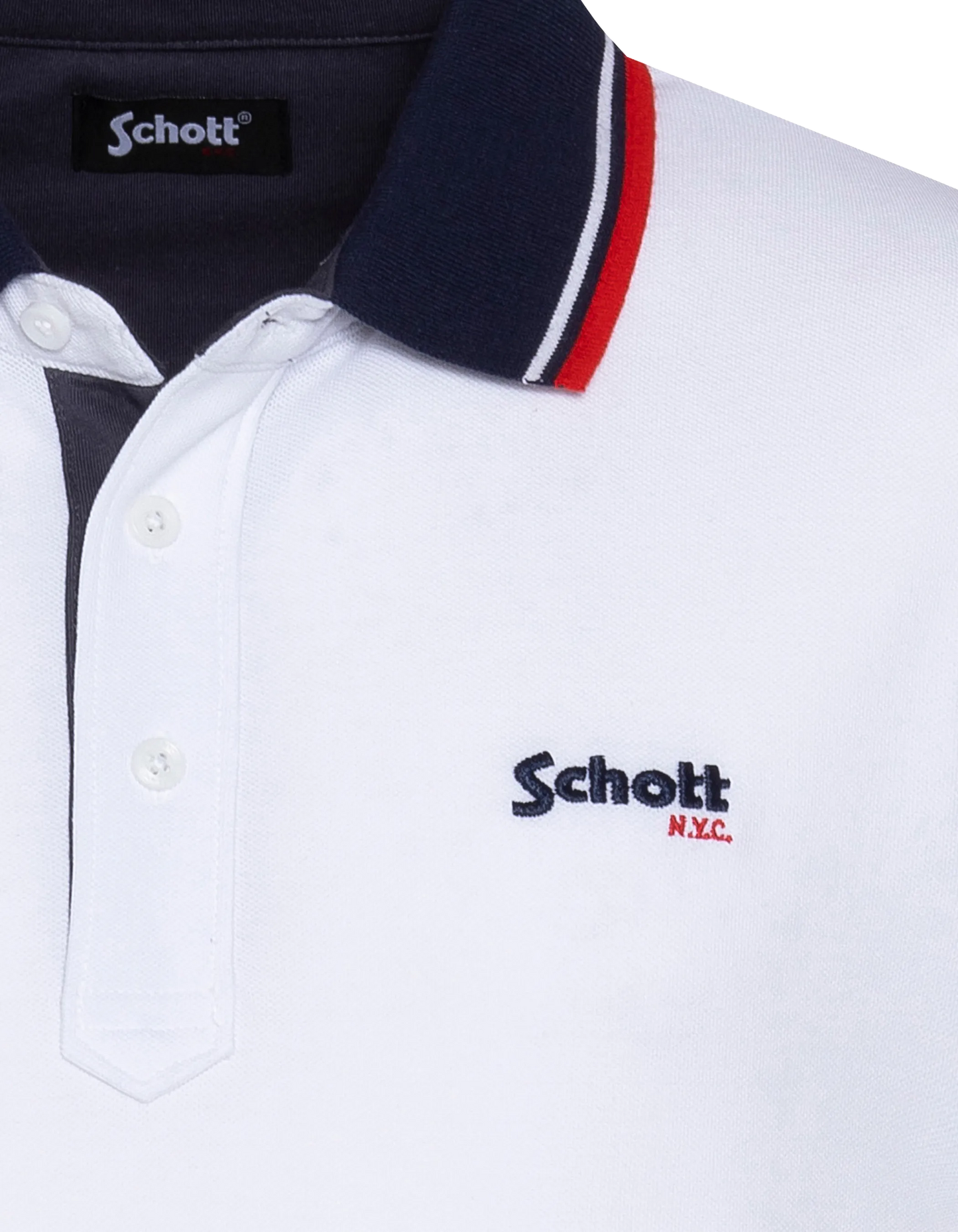 Polo bianco in pique cotone