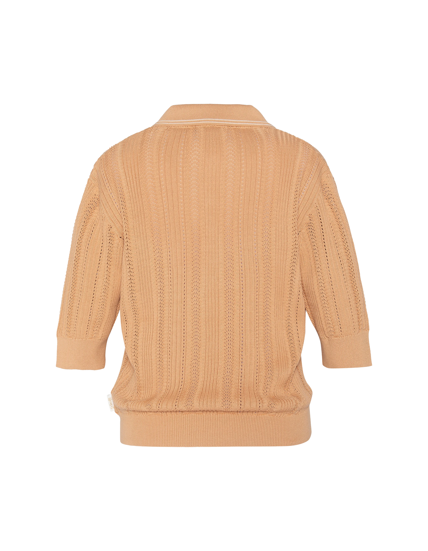 Honigfarbenes Retro-Poloshirt