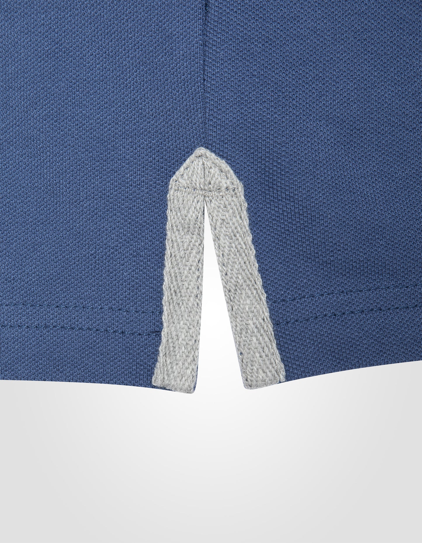 Blue and gray polo shirt