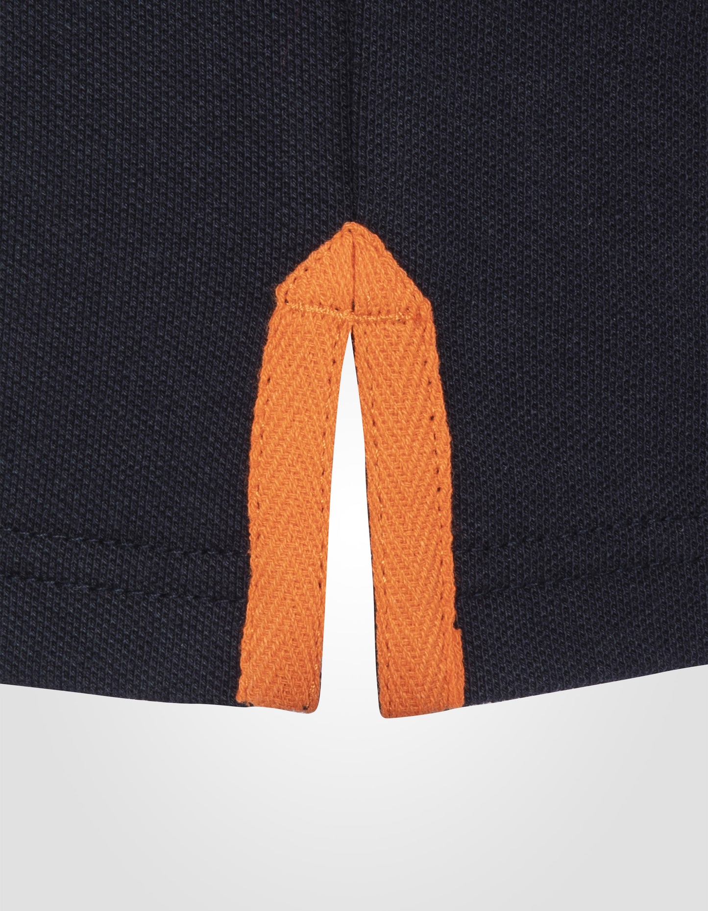 Navy blue and orange polo shirt