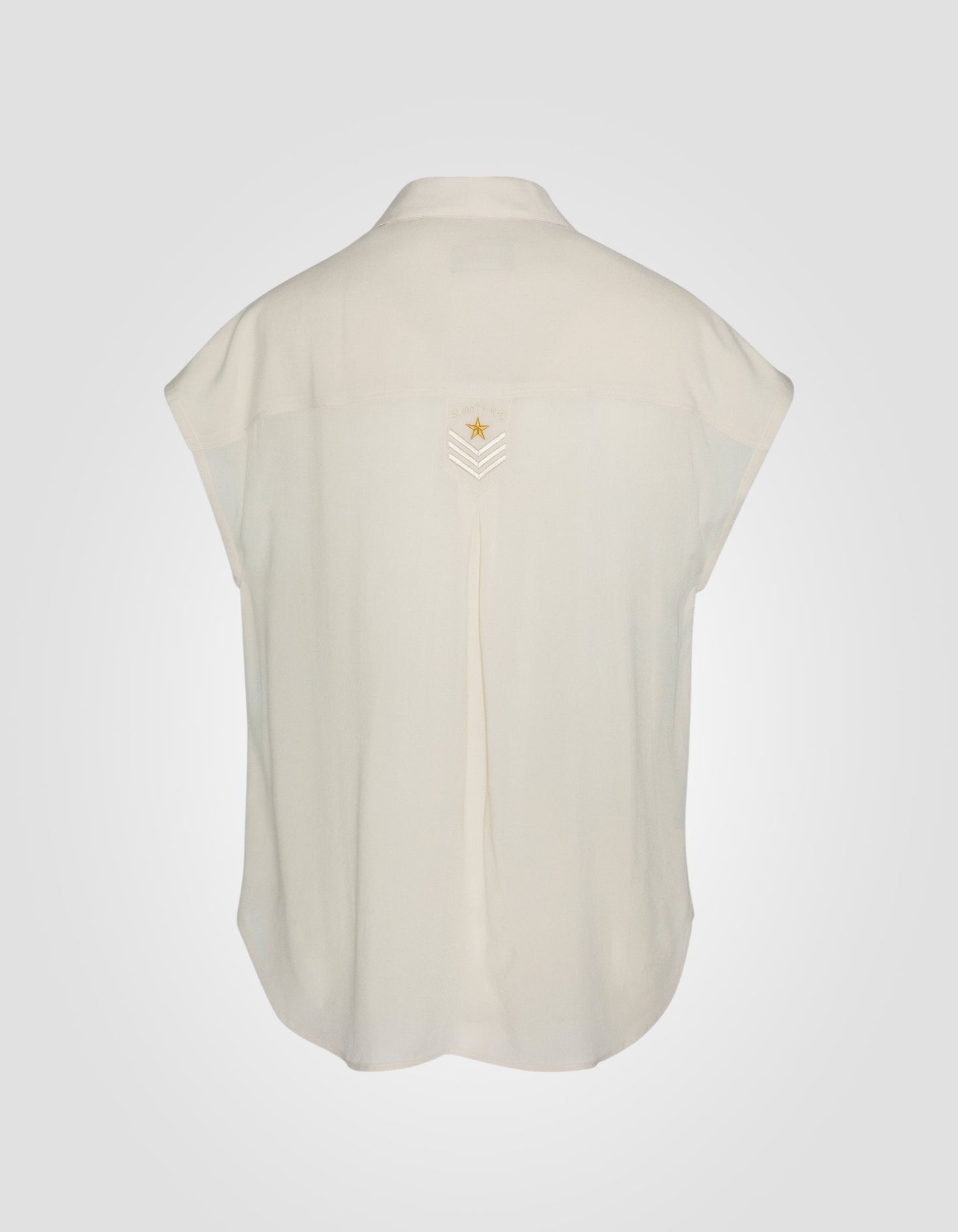 Chemise army légère blanche sans manche