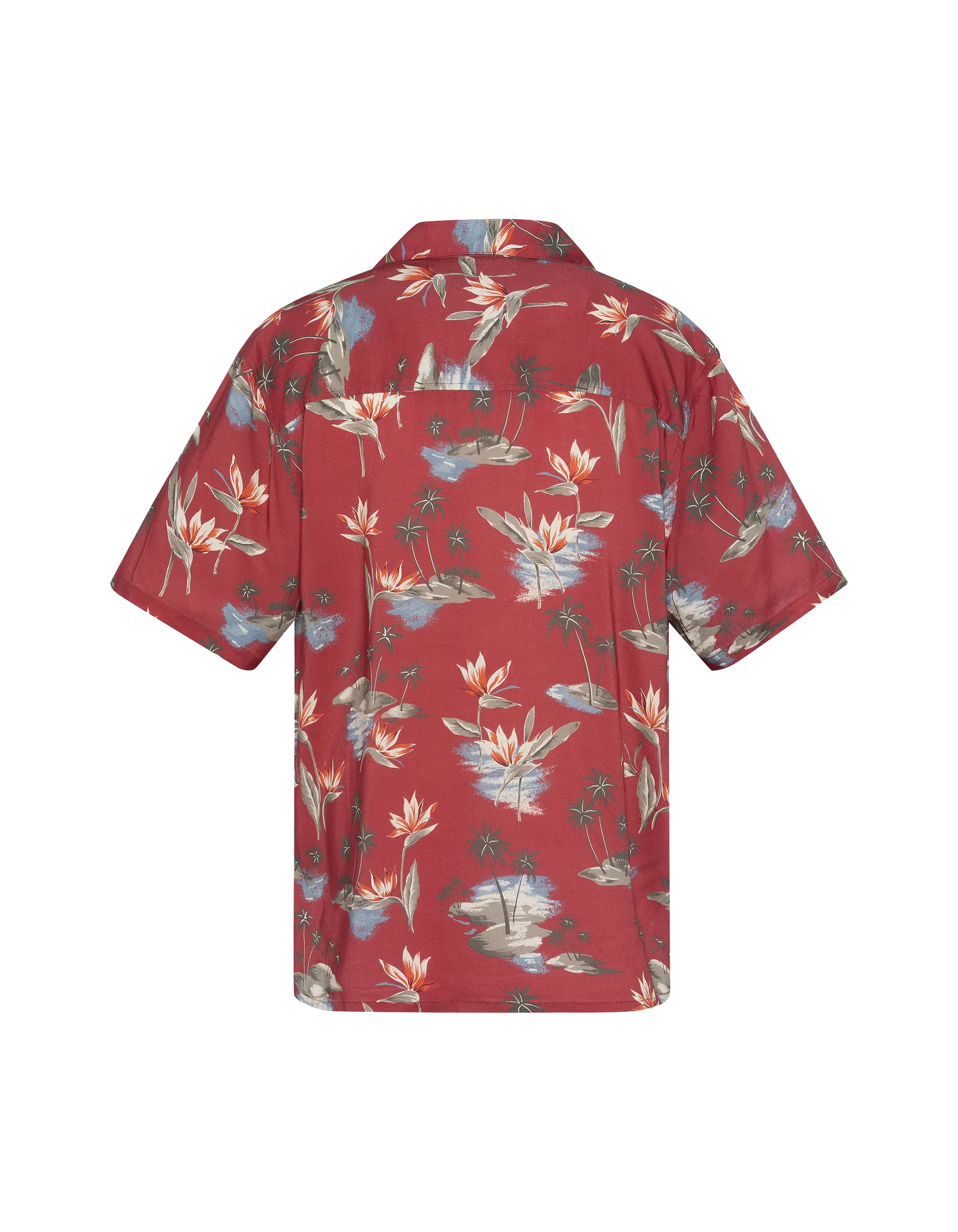 Camisa ligera hawaiana roja