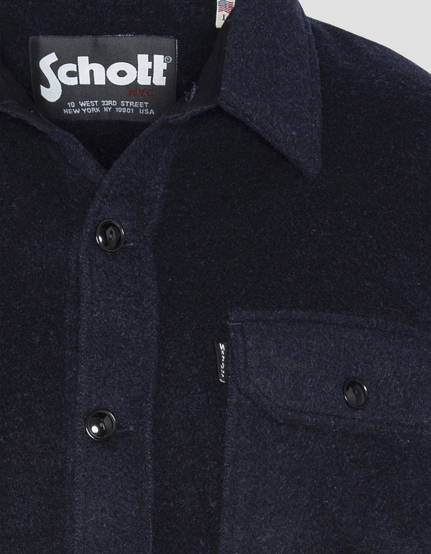 Navy blue buttoned surgery