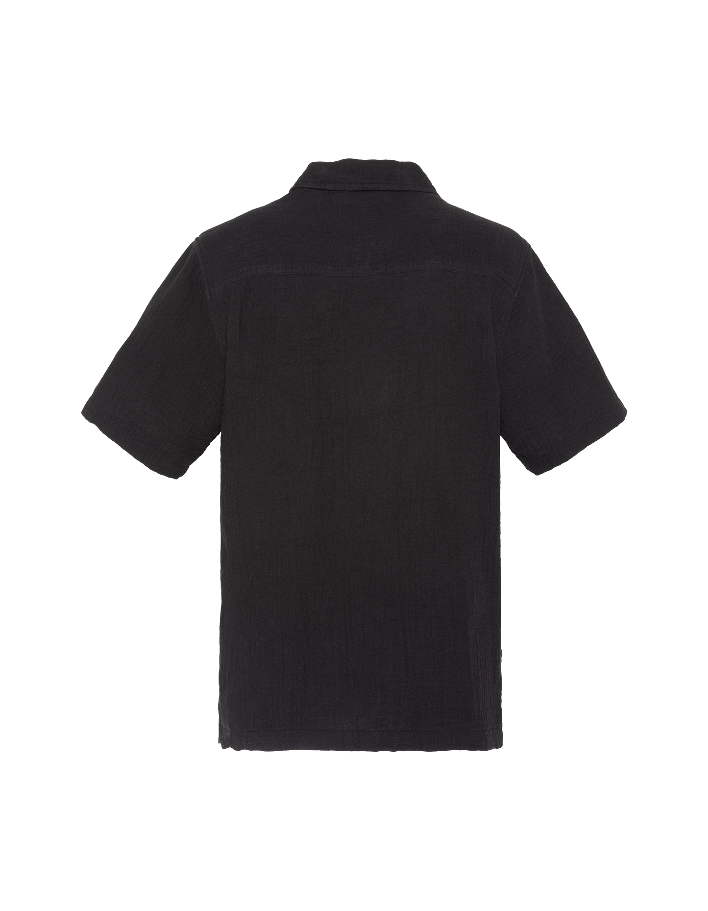 Schwarzes Hemd aus Baumwollgaze