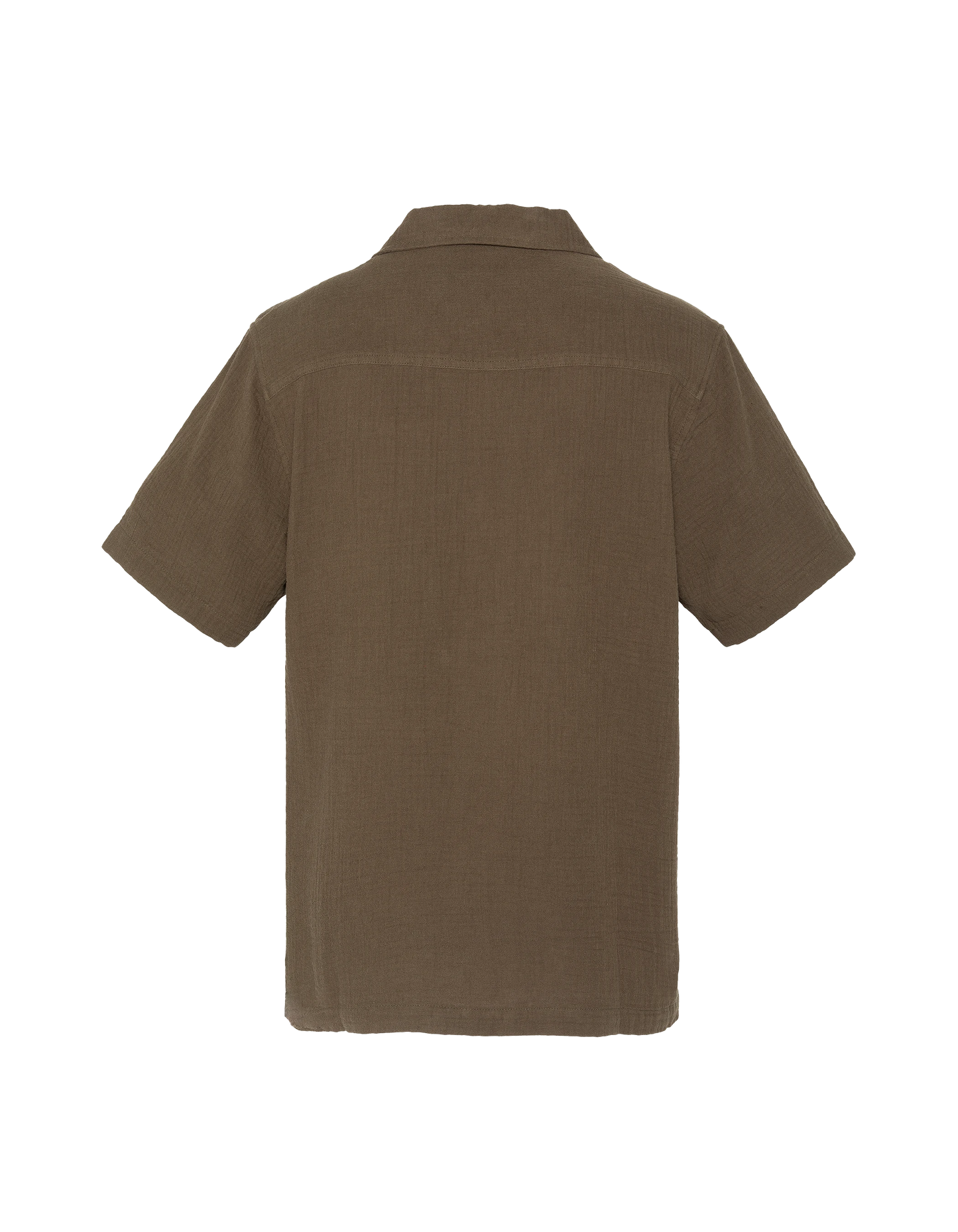 Khaki cotton gauze shirt