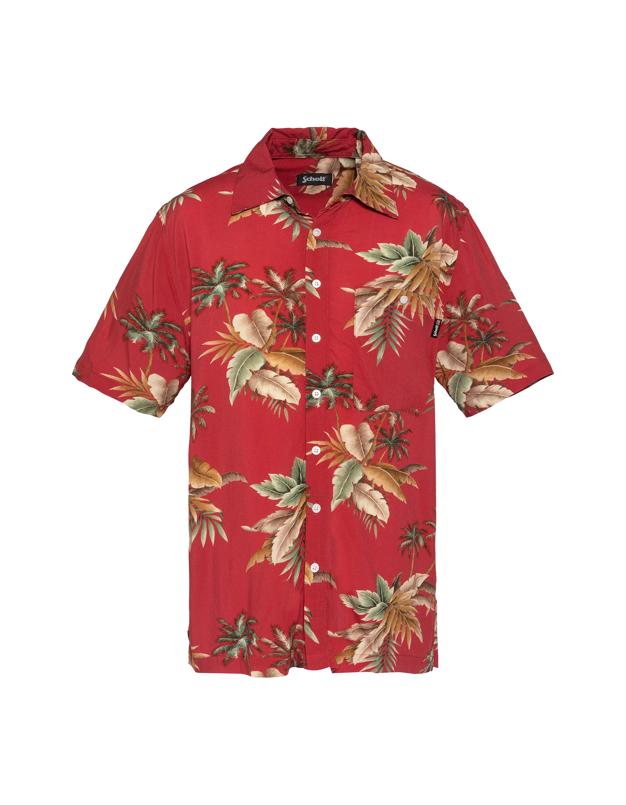 Red Hawaiian shirt - SHMARIOMC | Schott NYC® Red Hawaiian shirt - SHMARIOMC | Schott NYC®
