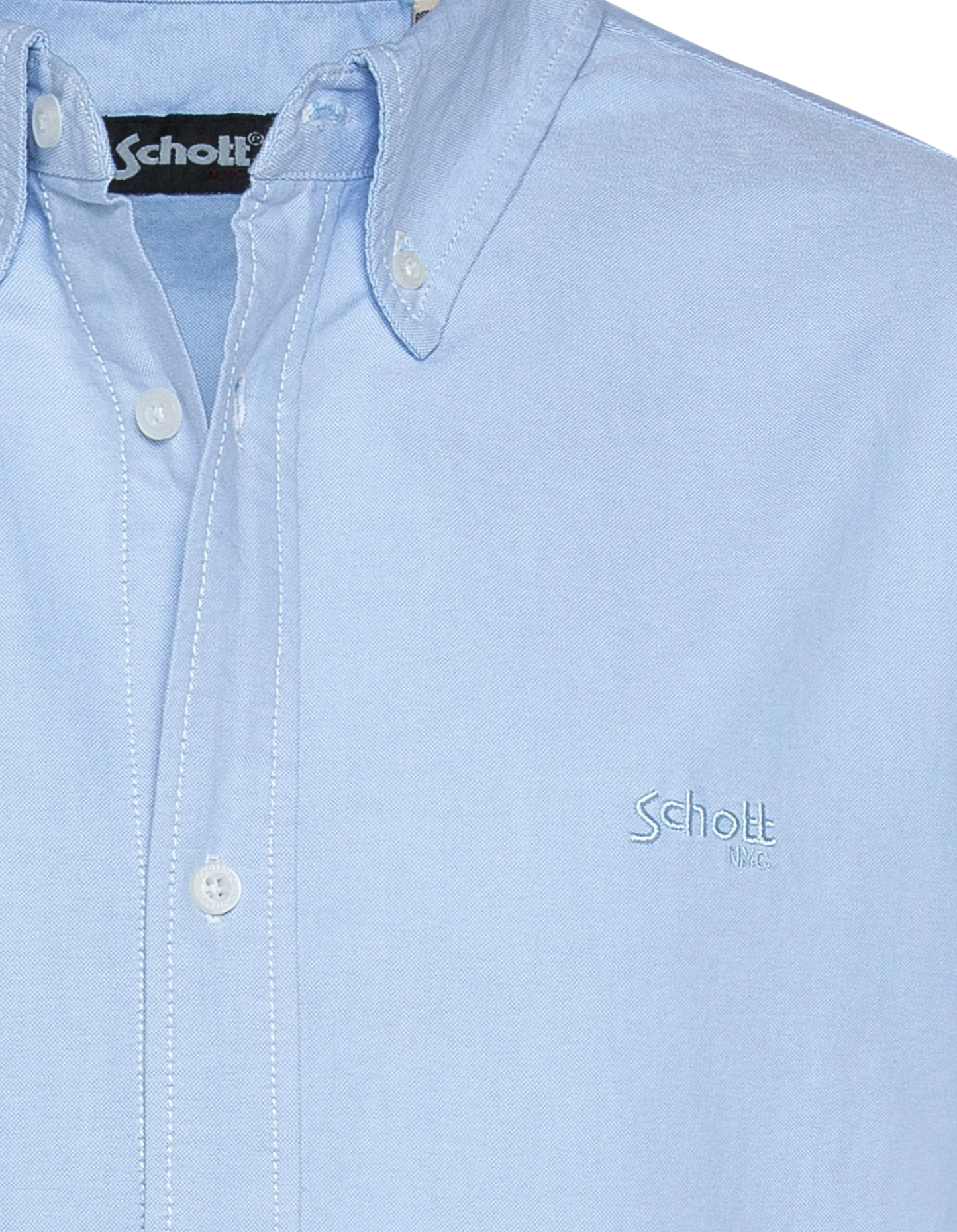 Camisa azul con mangas cortas