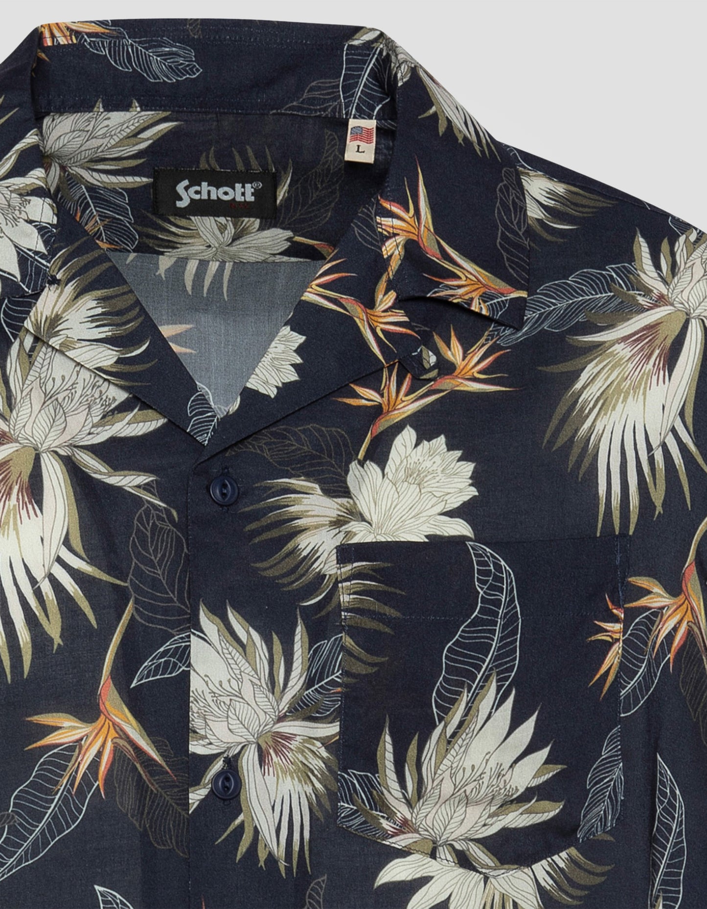Navy blue Hawaiian shirt
