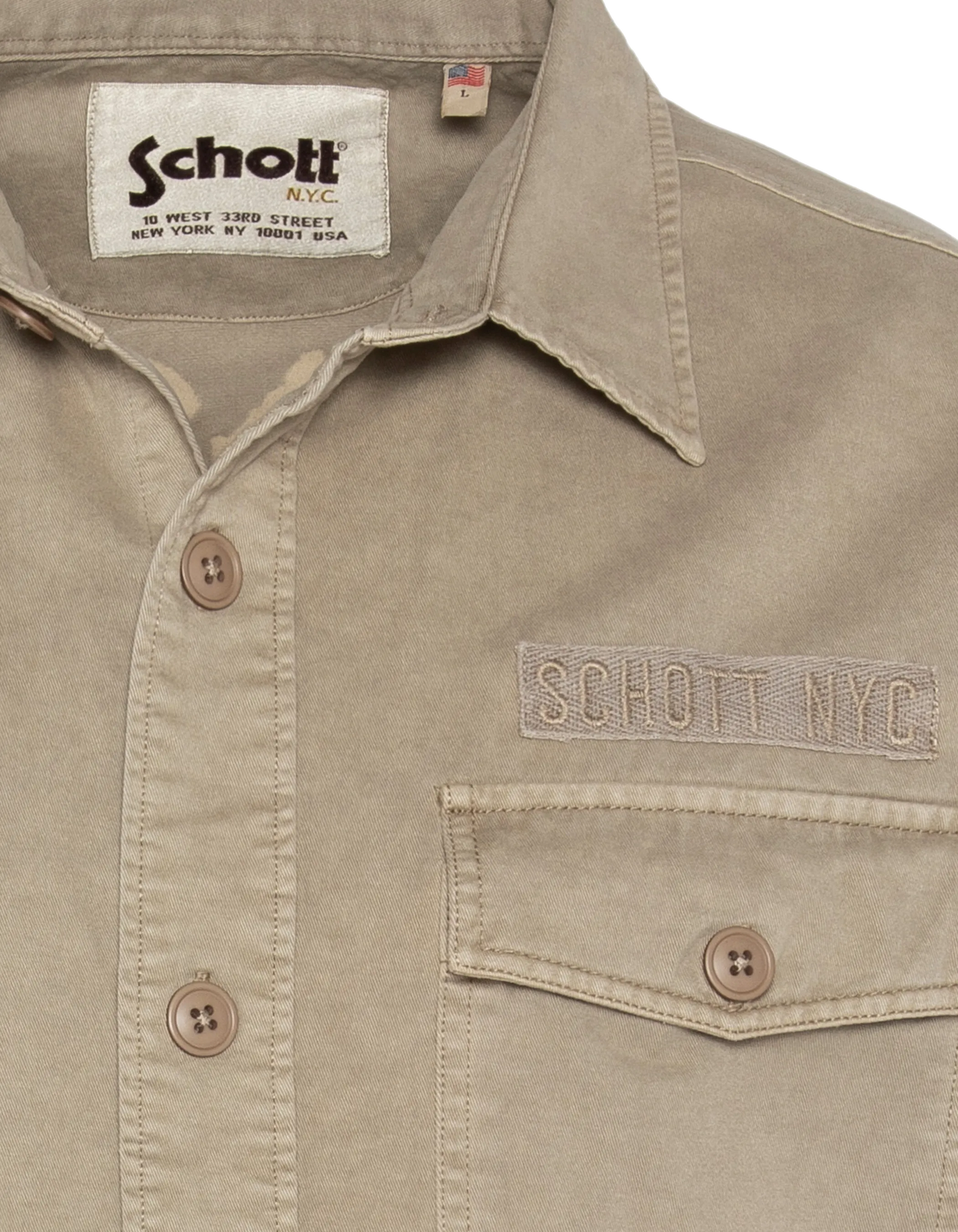 Taupe army overshirt