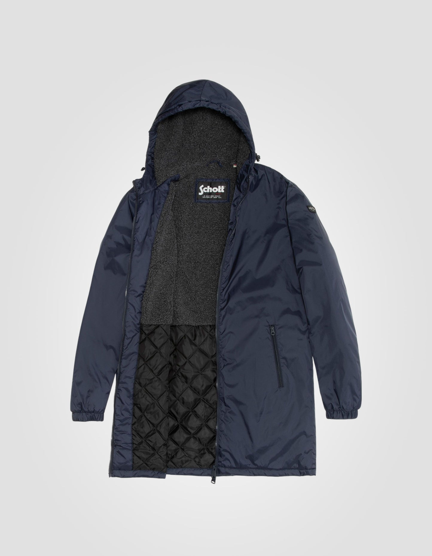 Blouson long à capuche