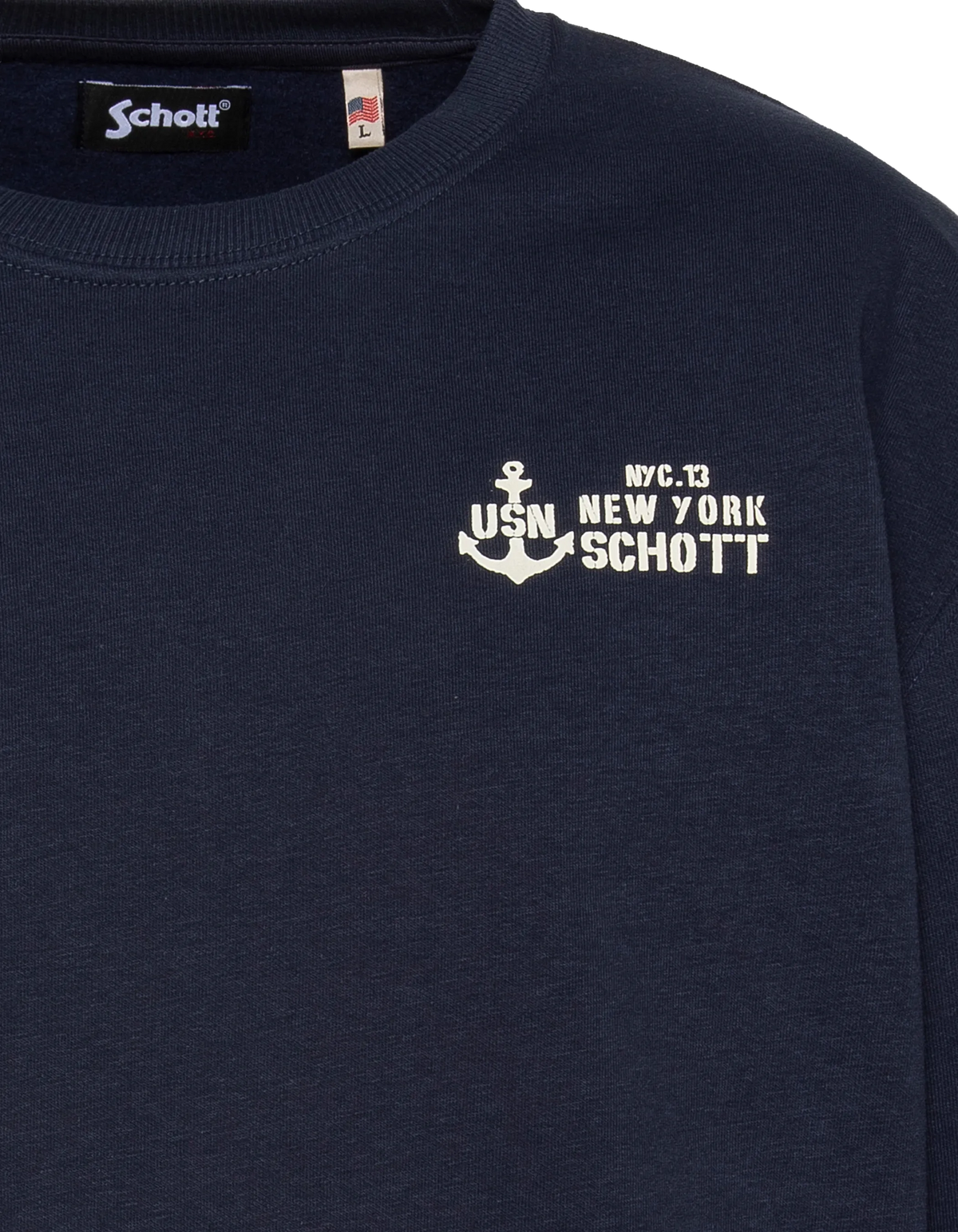 Felpa girocollo blu navy