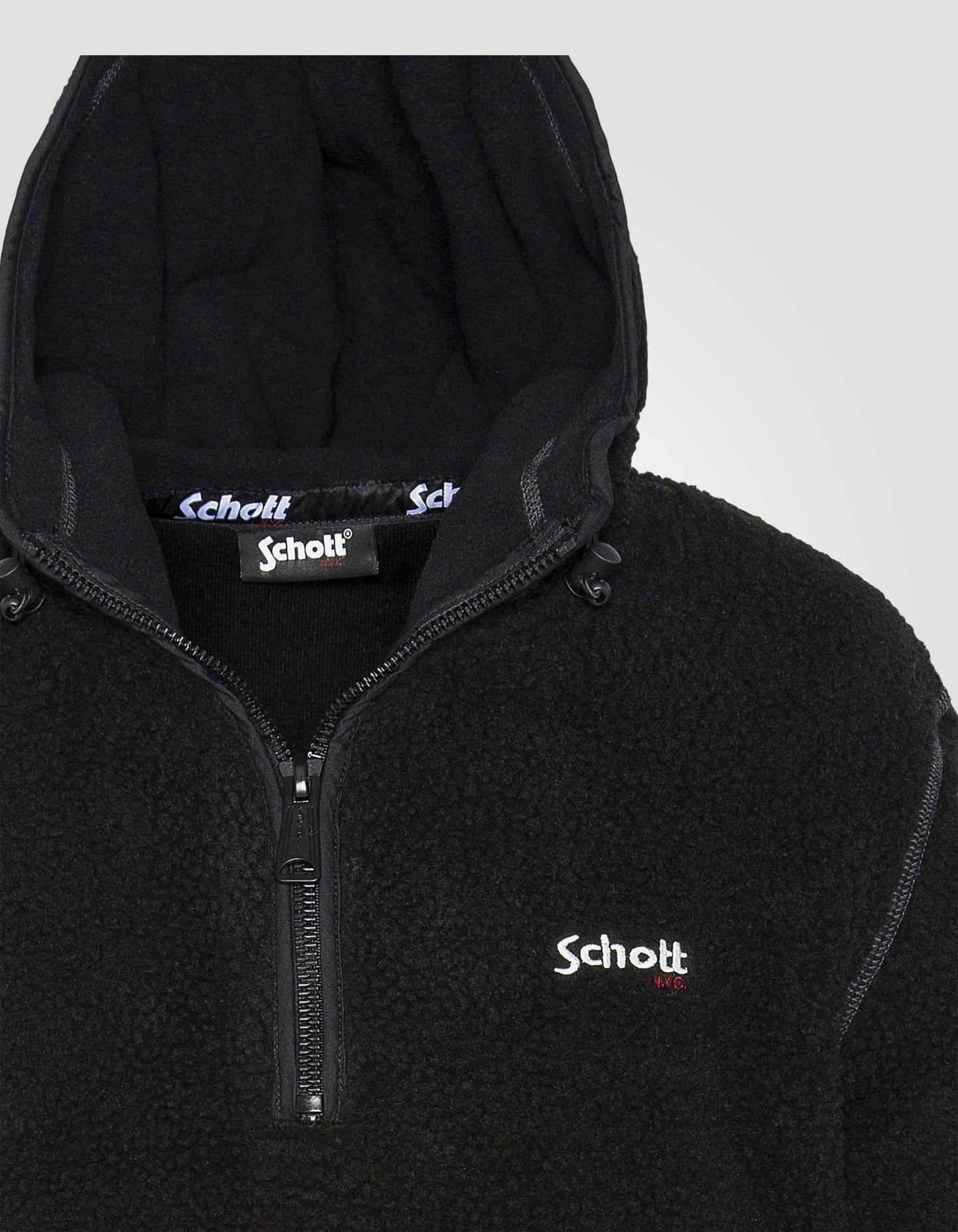 Sherpa hoodie black sweatshirt