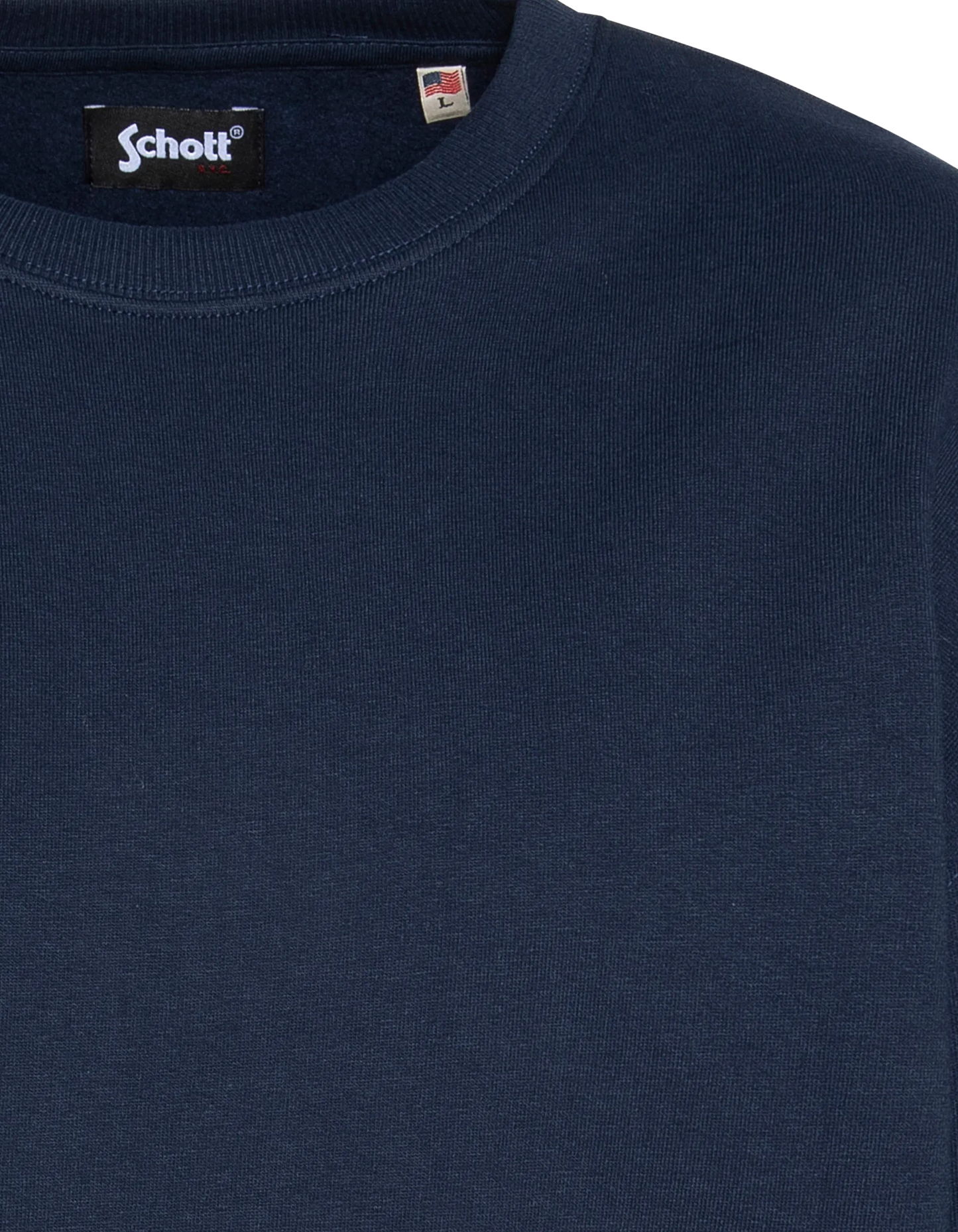 Una felpa blu navy round colon