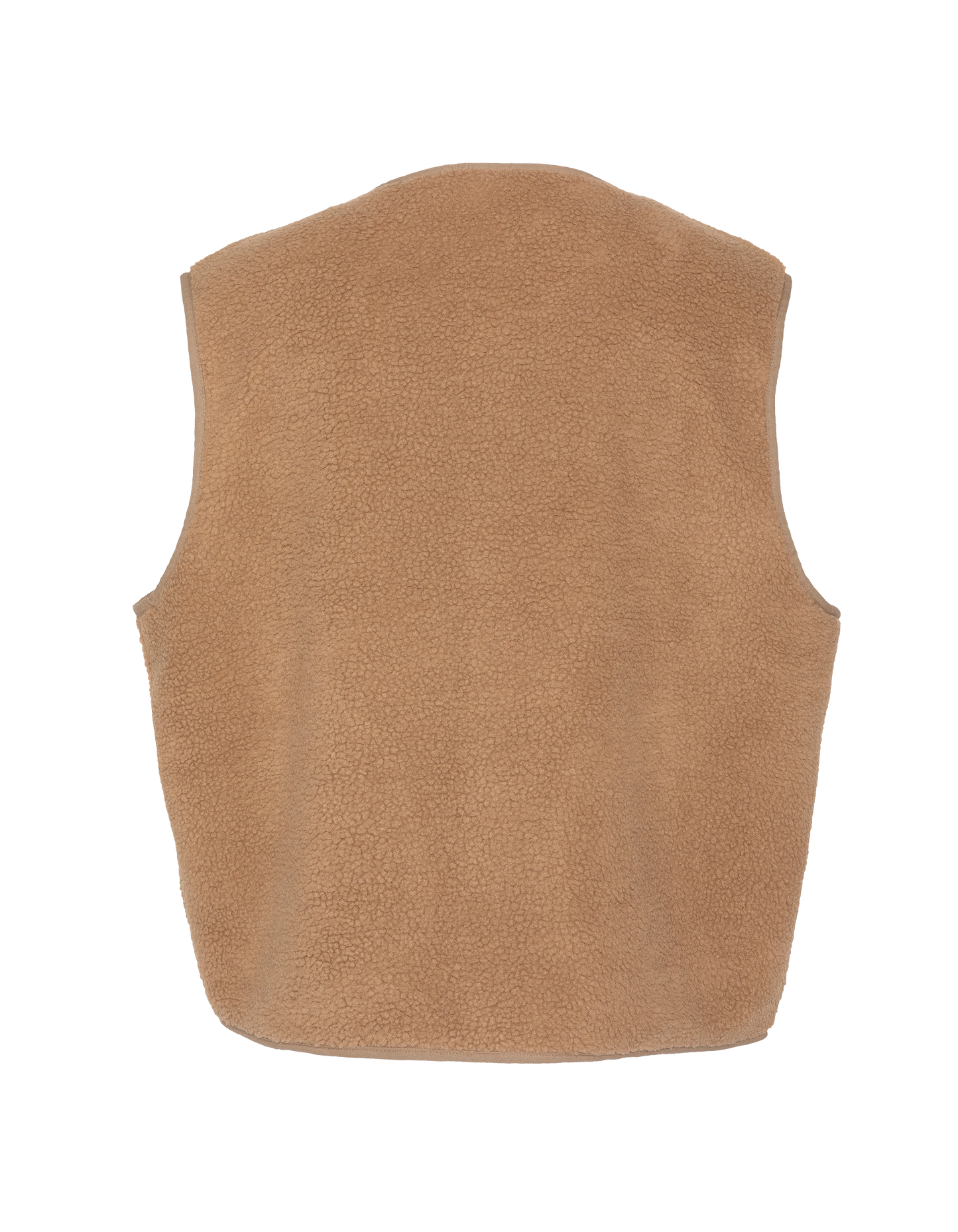 Chaleco sherpa beige sin mangas