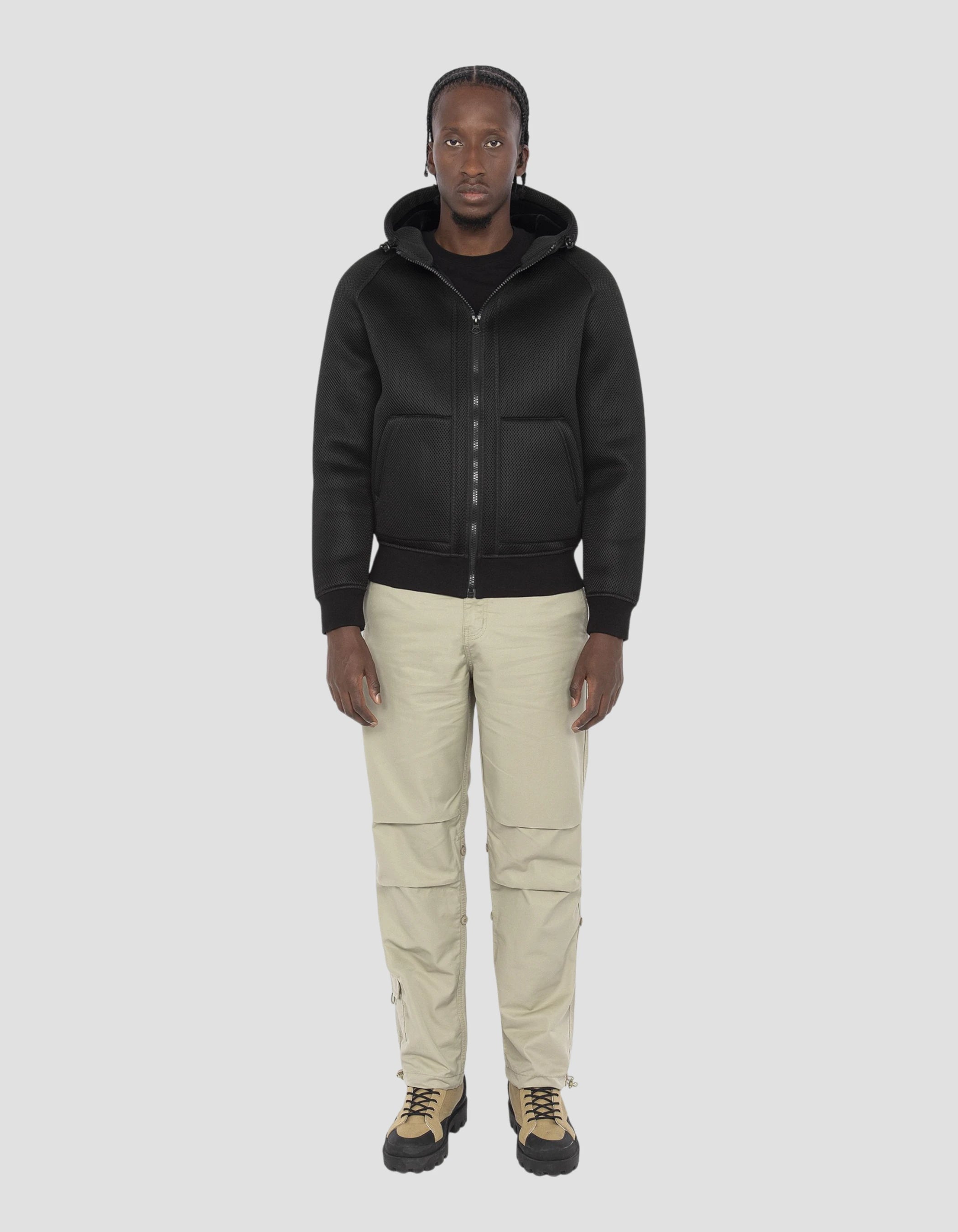 Black hooded zipped sweatshirt - Swcameron1 | Schott NYC®