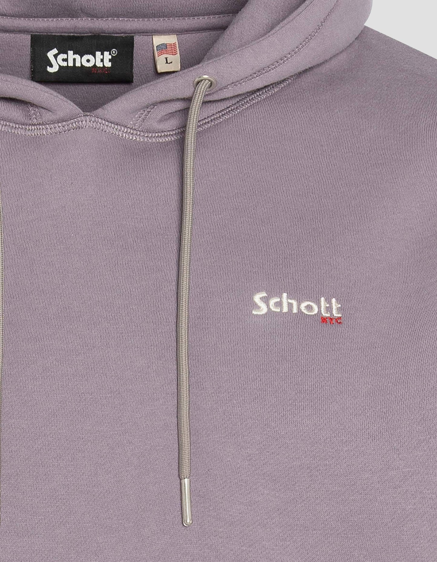 Lilac -Kapuze -Sweatshirt im dicken Vlies
