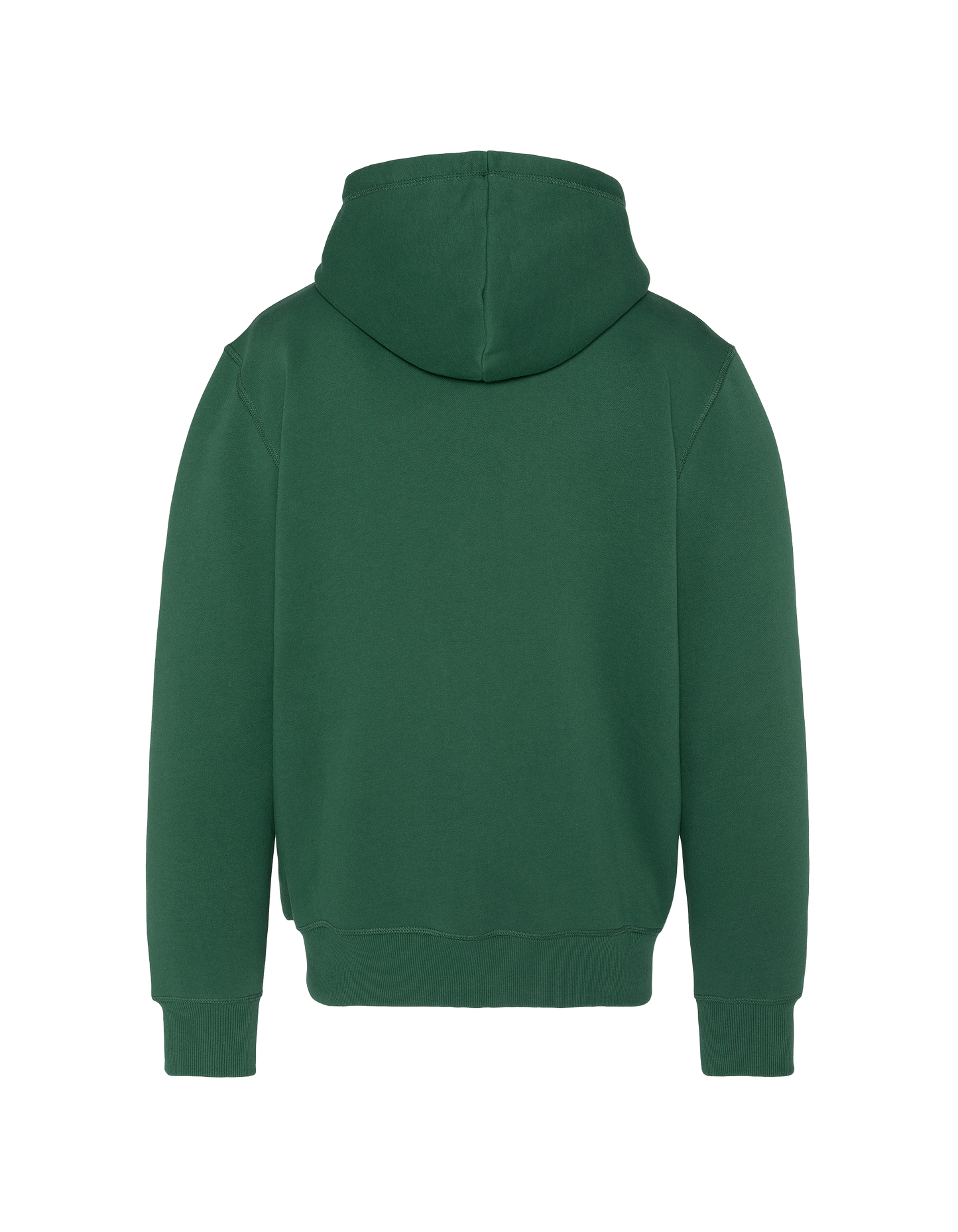 Felpa con zipped verde con pile spessa