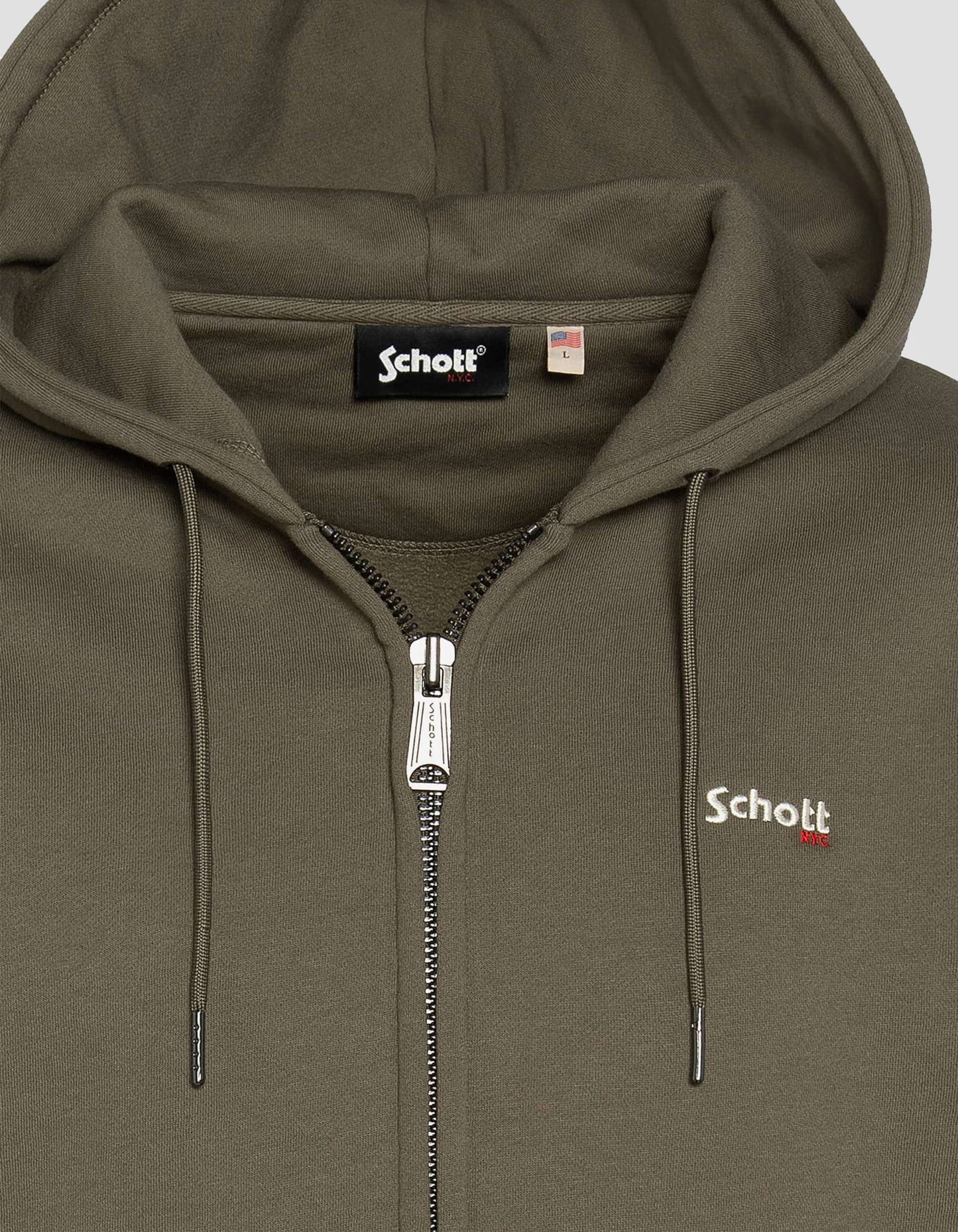 Khaki Reißverschlüsse Sweatshirt mit dickem Fleece, große Größe
