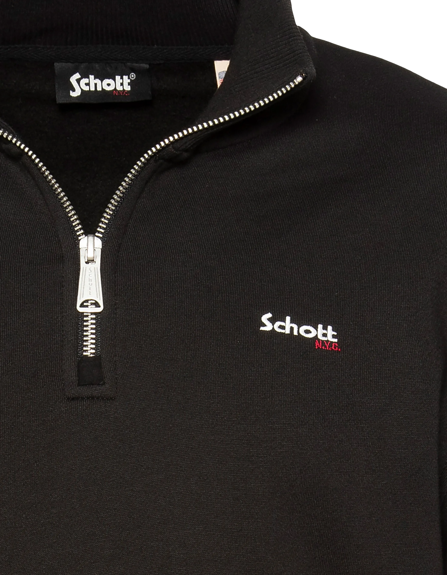 Felpa con colletto di camionista nero di camionista