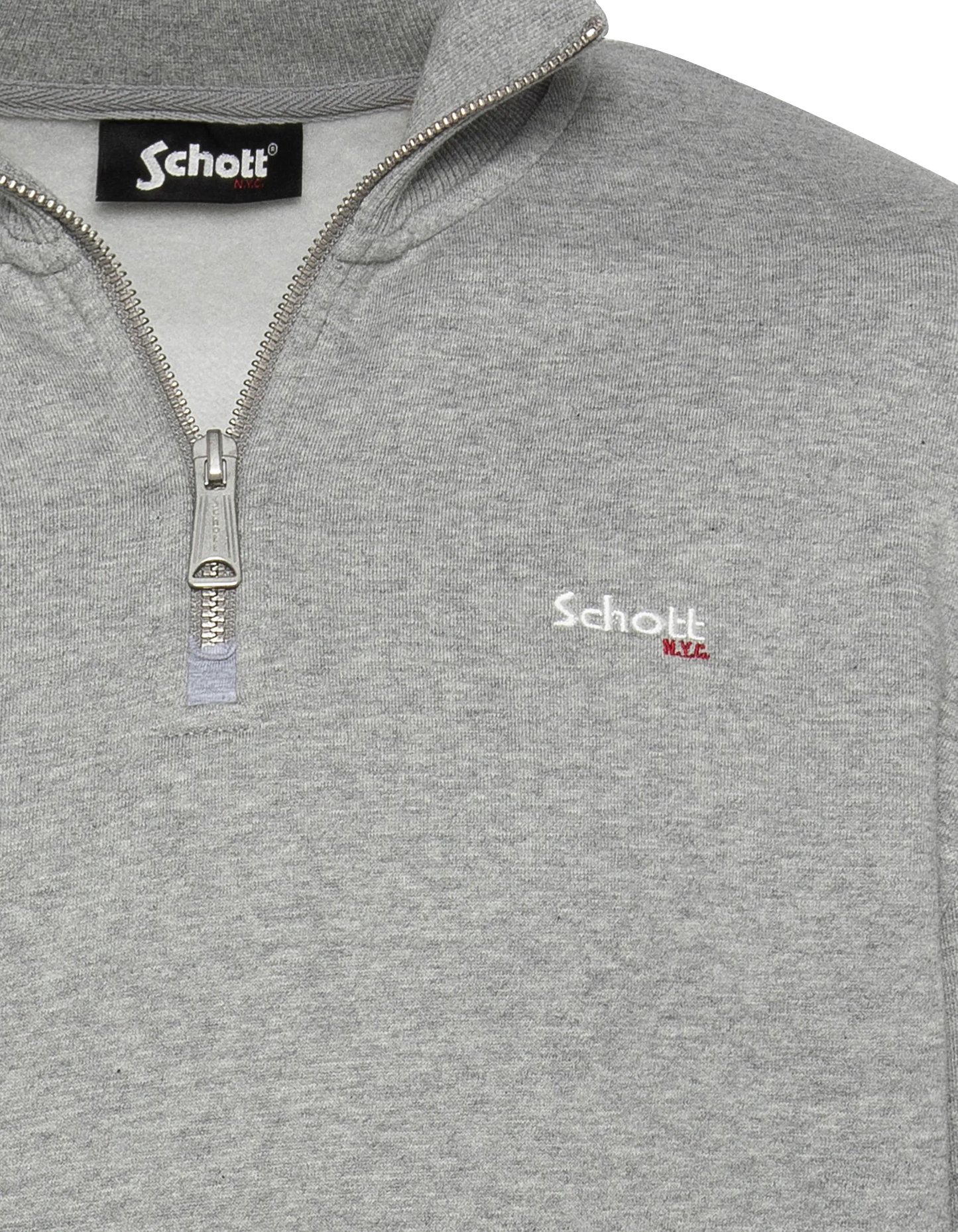 Felpa con colletto di camioncine grigio cinese in pile spessa