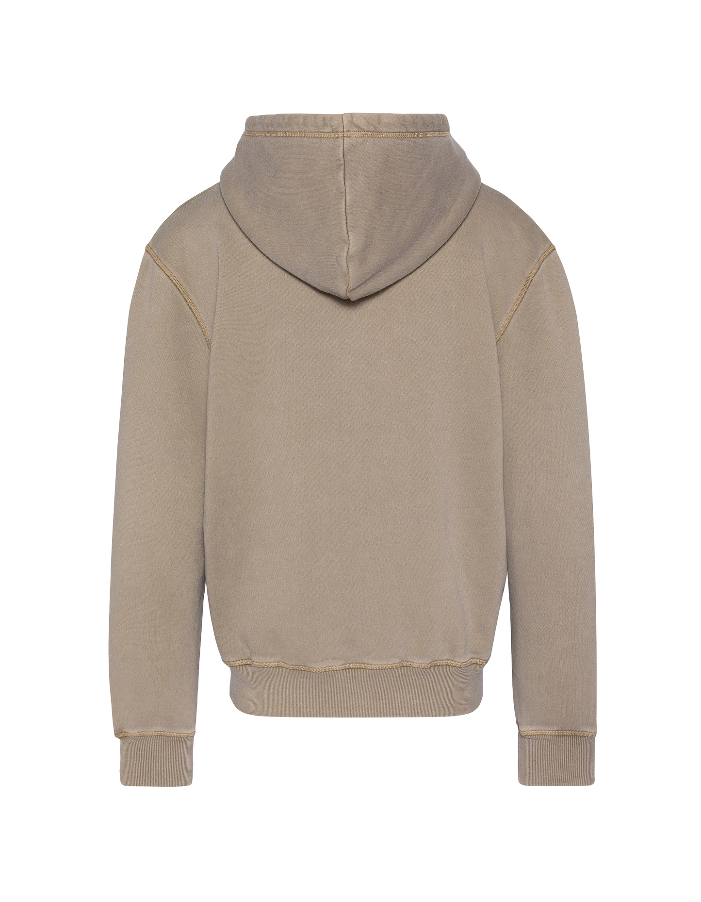 Taupe mit Kapuze mit Reißverschluss, verblasste Effekt