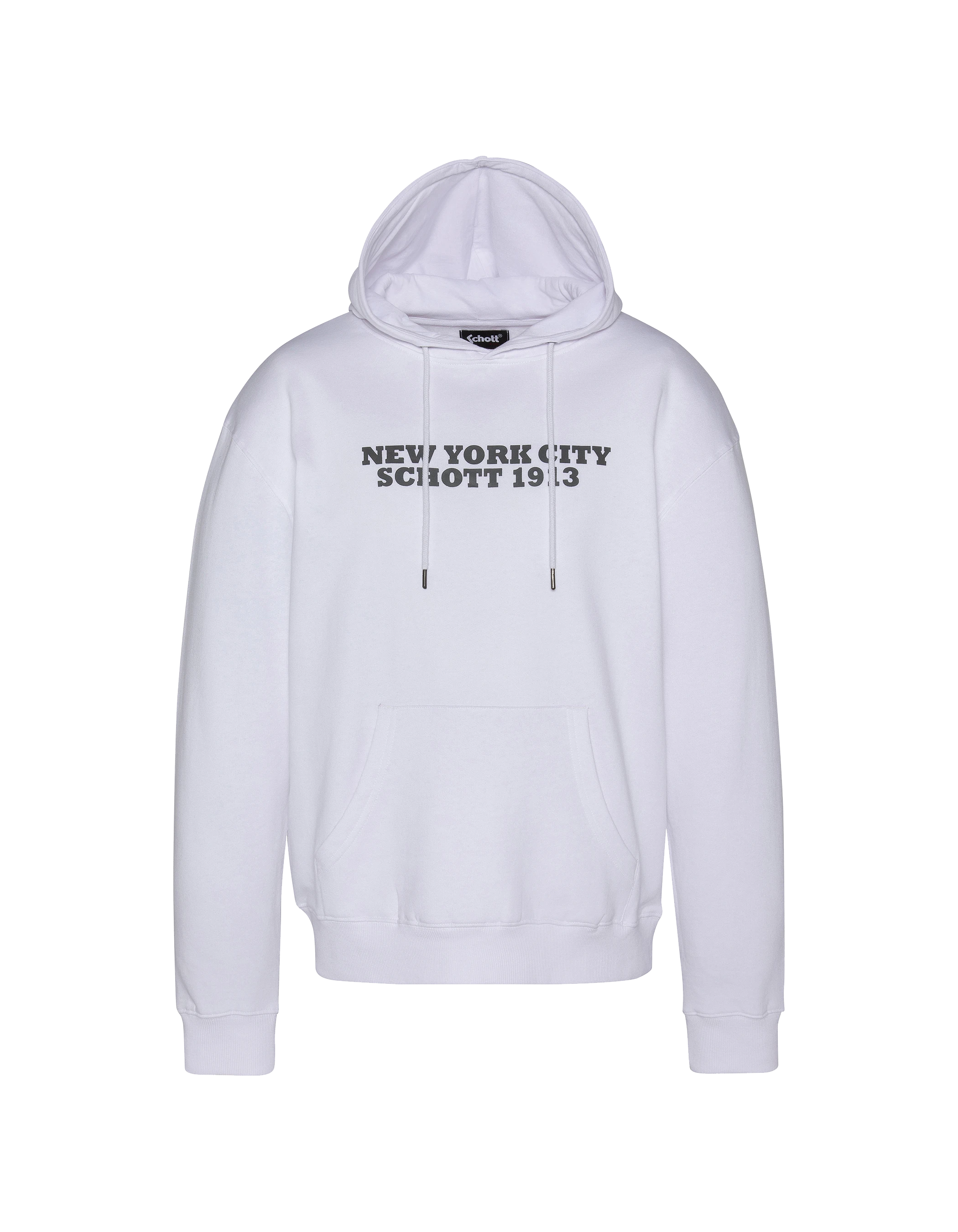 Sudadera blanca impresa en encapuchas SWH1913 Schott NYC®