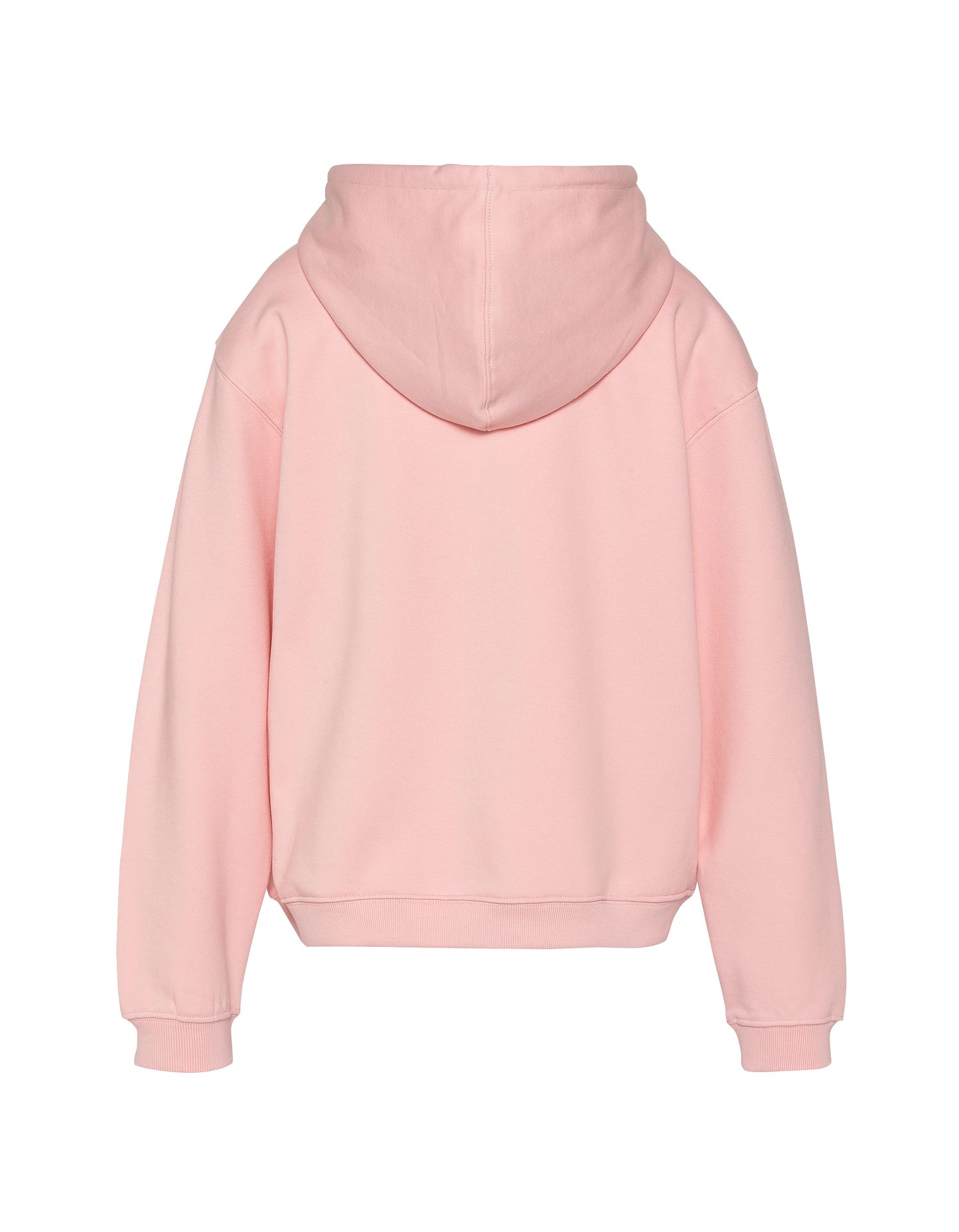 Hellrosa Kapuzenpullover mit Herzstickerei