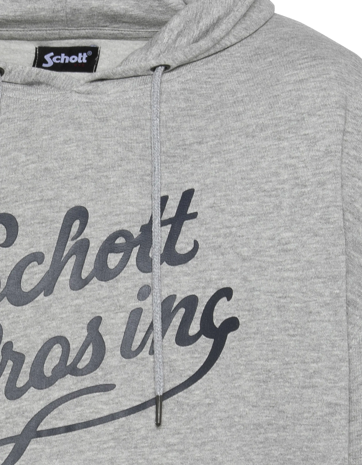 Felpa con cappuccio grigio cinese stampato