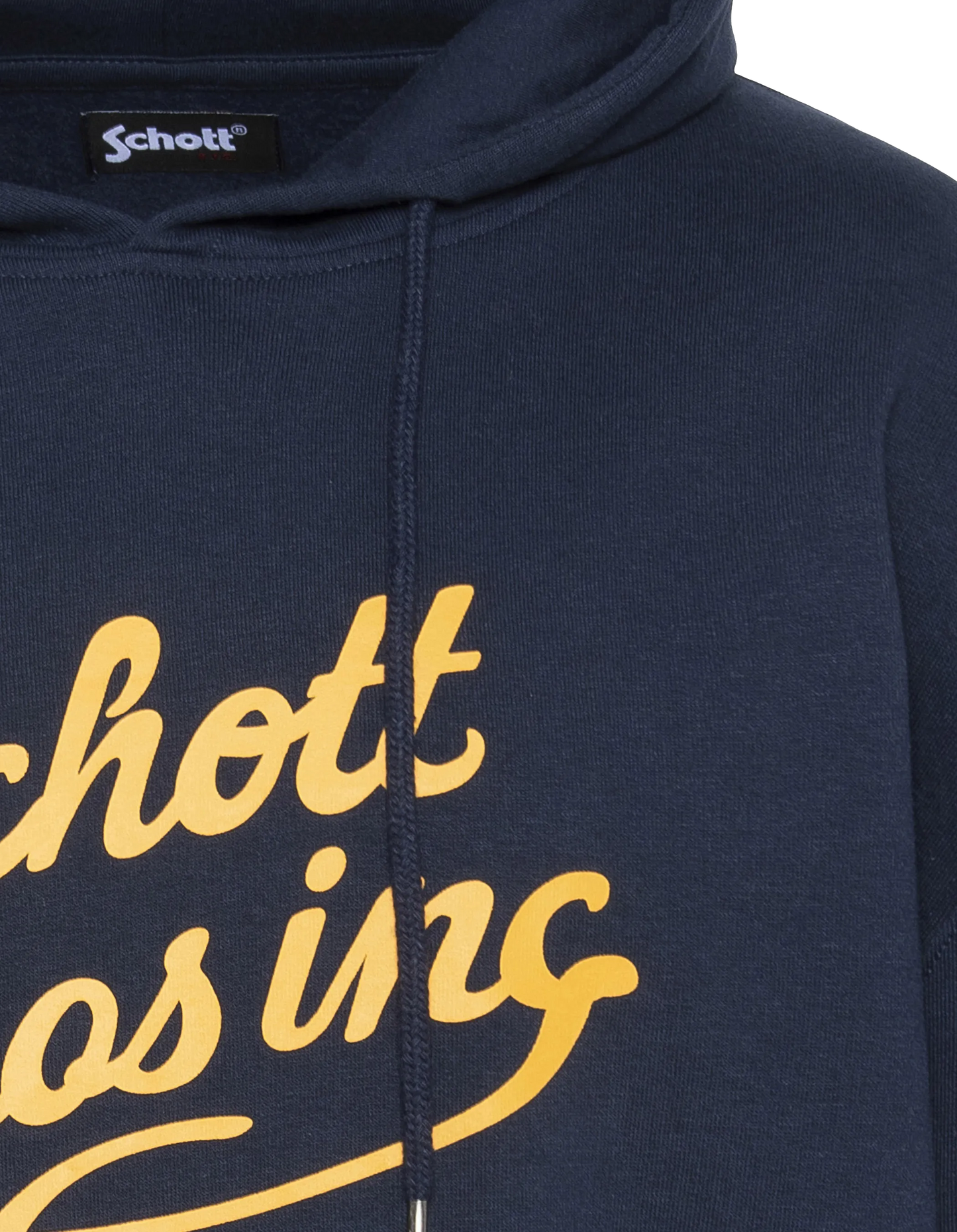 Cappuccio blu navy stampato