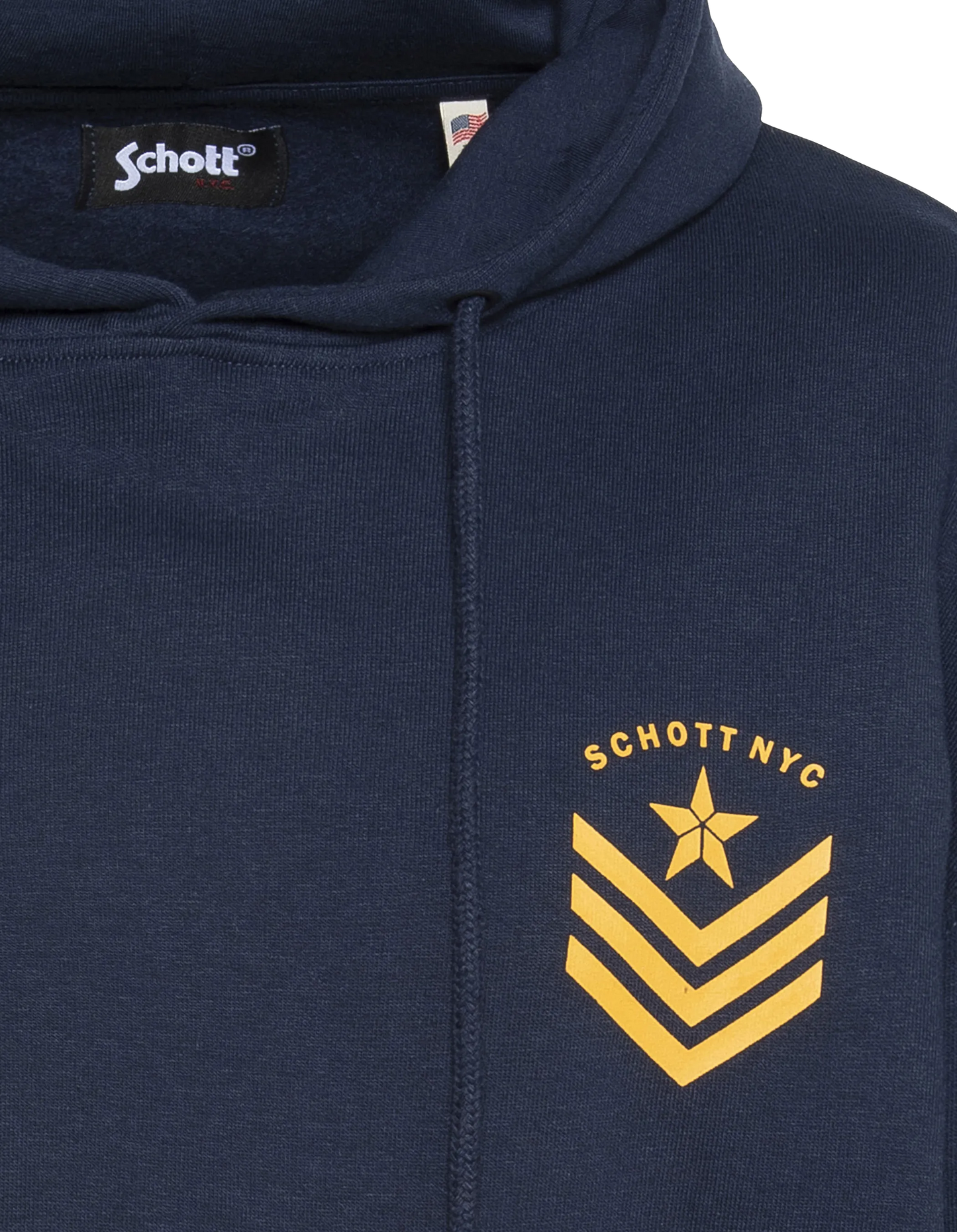 Cappuccio di stampa blu blu navy dell'esercito