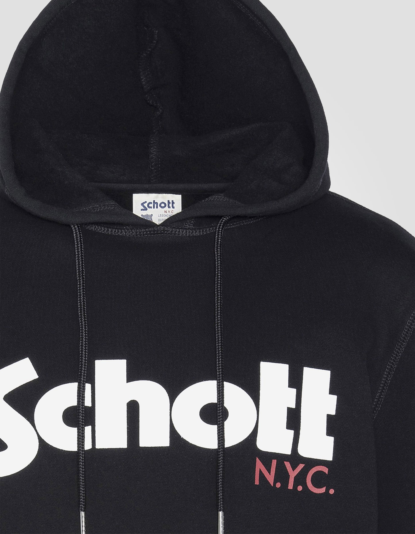 Black hooded sweatshirt