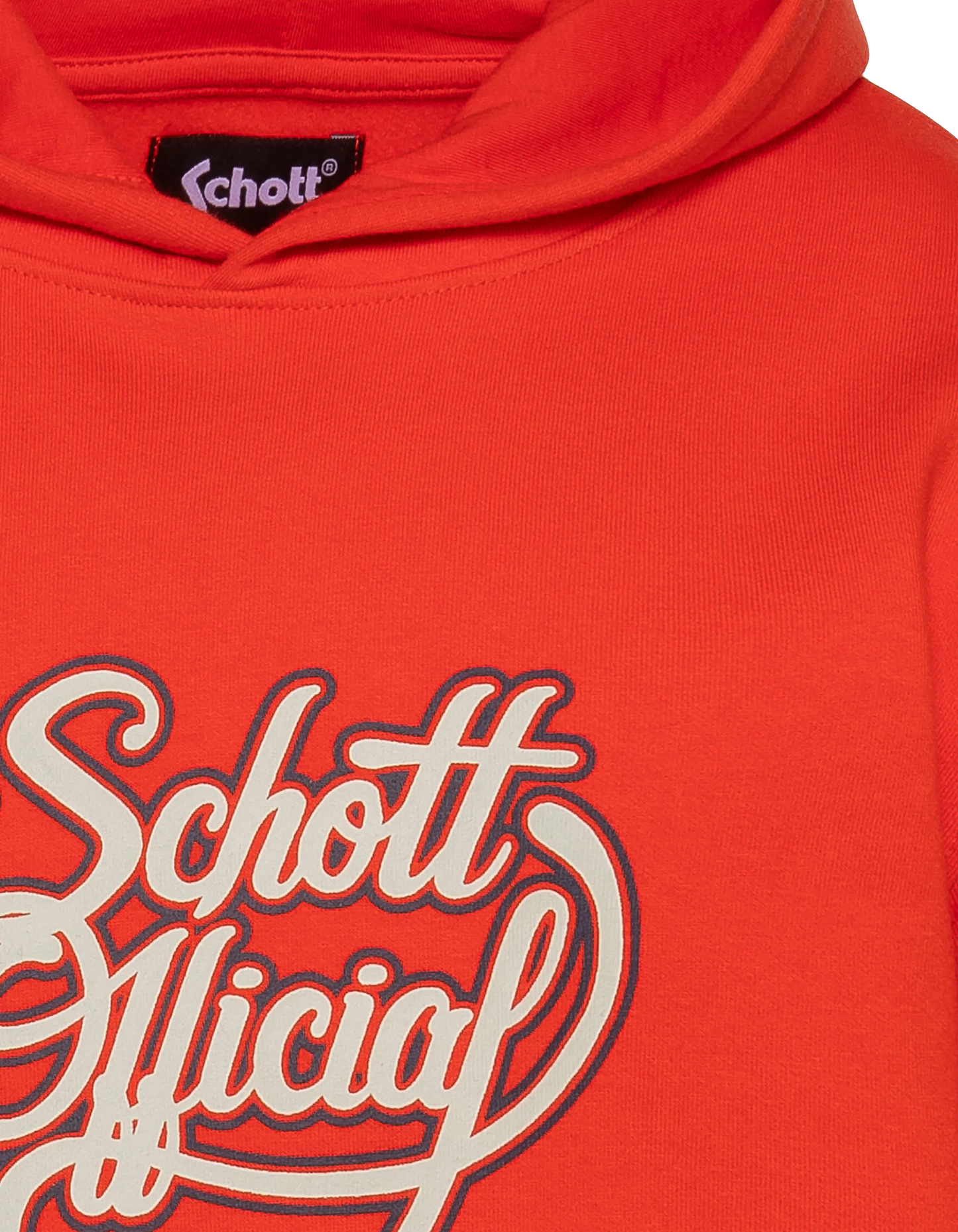 Orangefarbenes Schott Official-Kapuzenpullover für Kinder