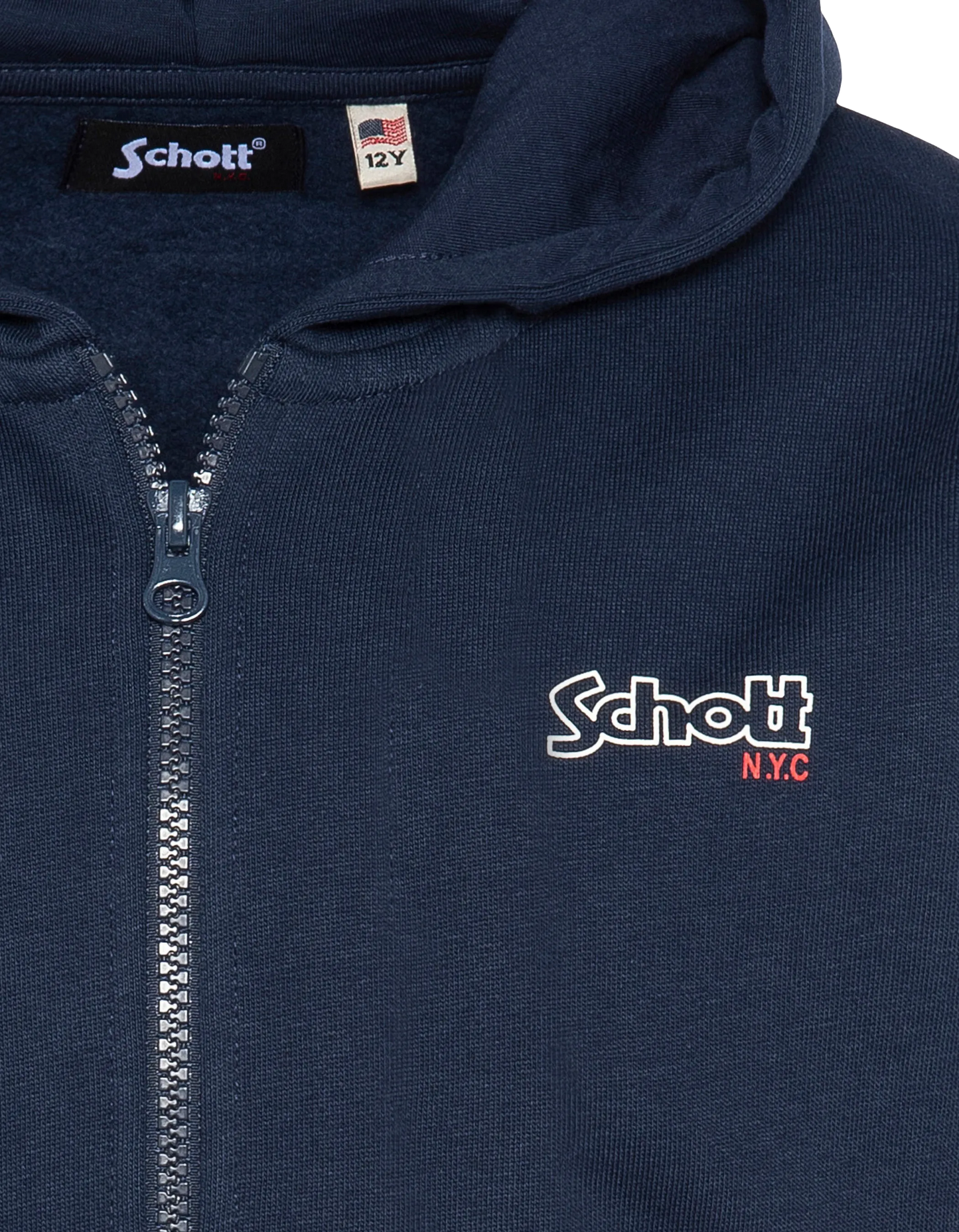 Marineblaues Kapuzensweatshirt mit Reißverschluss für Kinder