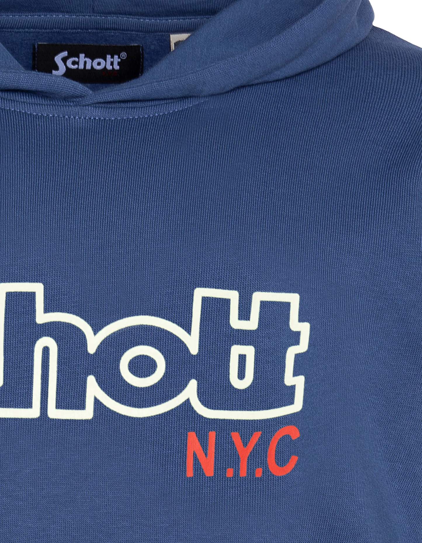 Blaues Denim-Kapuzensweatshirt für Kinder