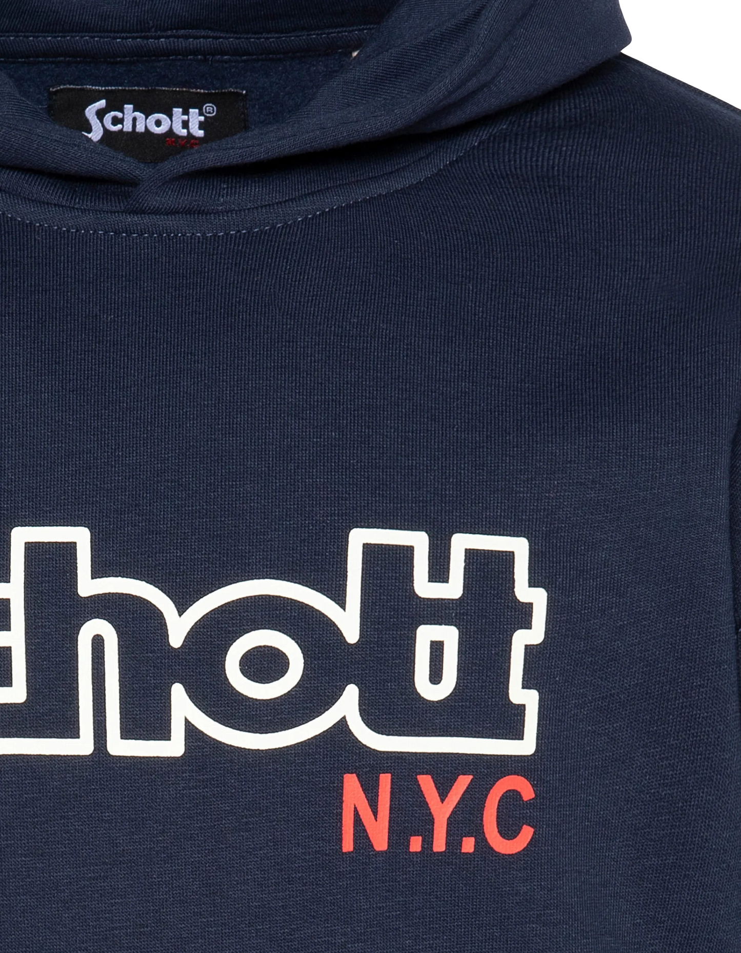 Marineblaues Kapuzensweatshirt mit Kinderdruck