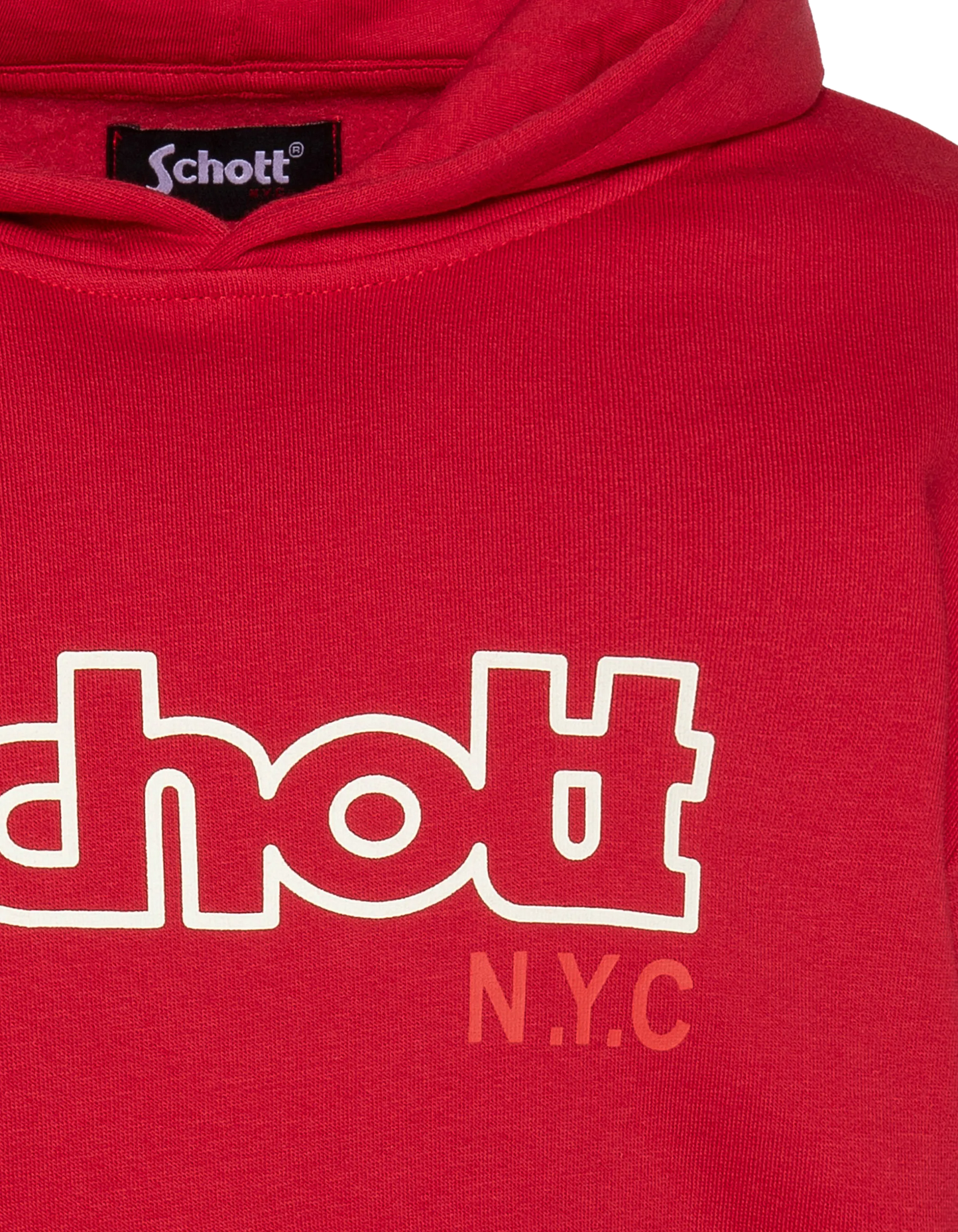 Felpa con cappuccio stampata rossa da bambino